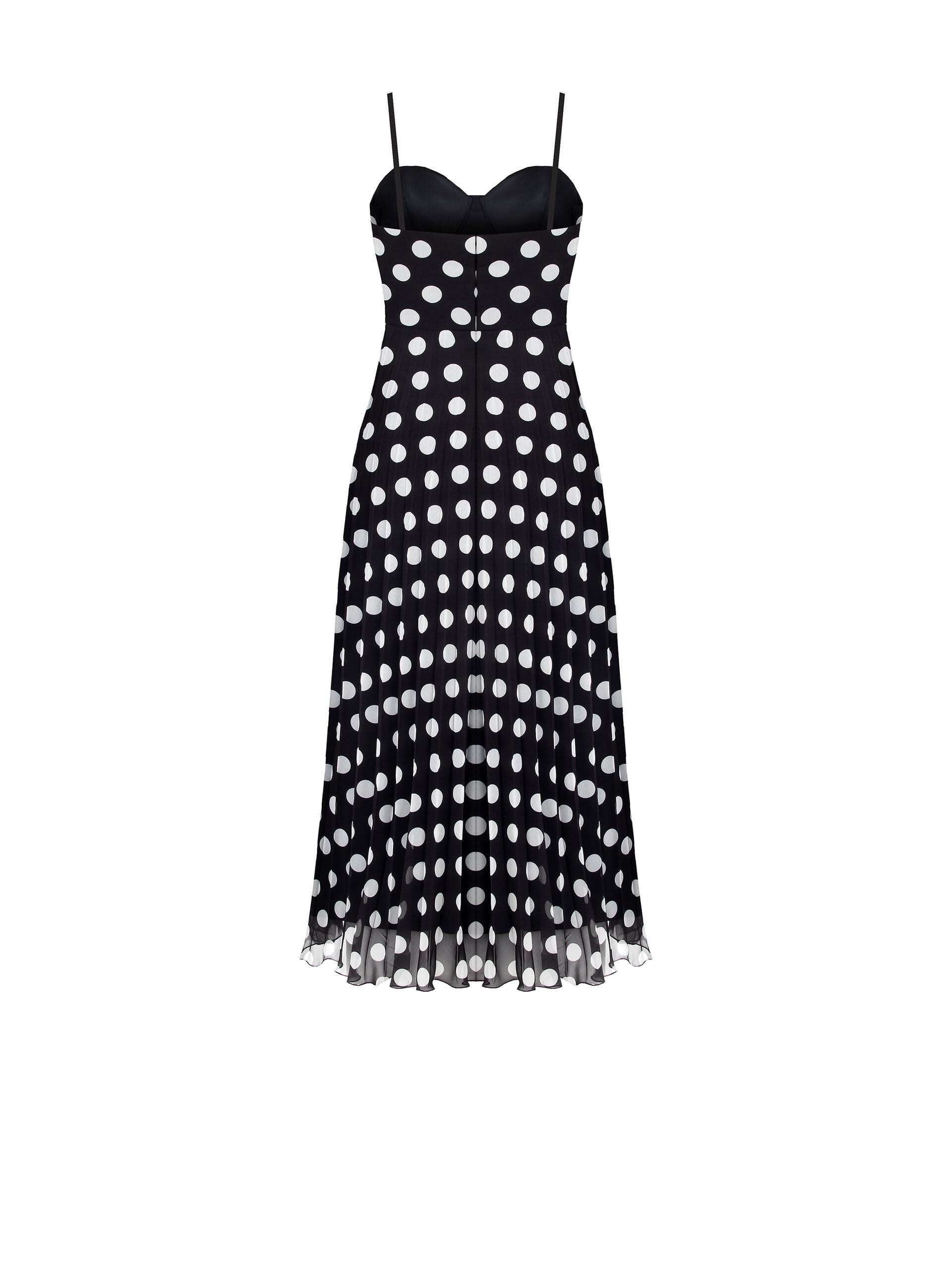 Abito Midi A Ruota Plissé In Georgette Rinascimento