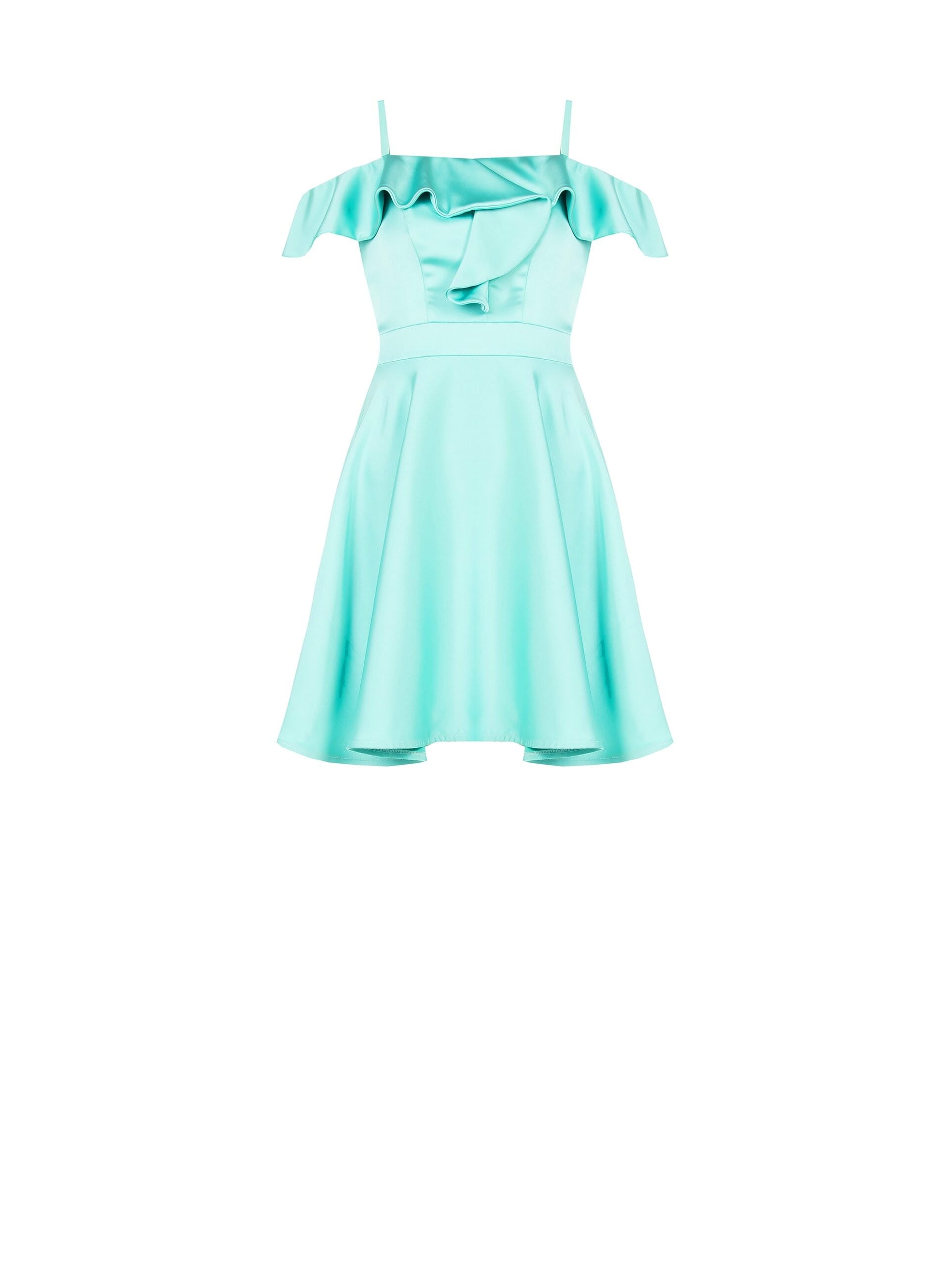 Abito Corto A Ruota In Raso Rinascimento