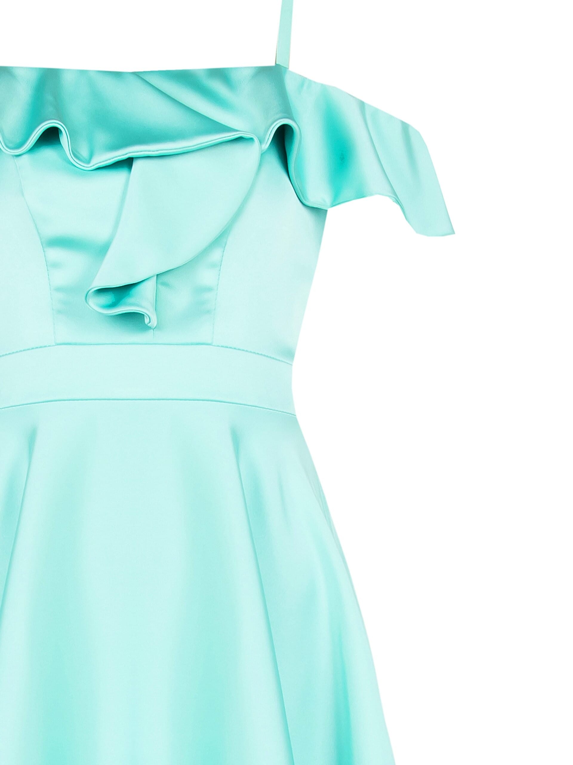 Abito Corto A Ruota In Raso Rinascimento