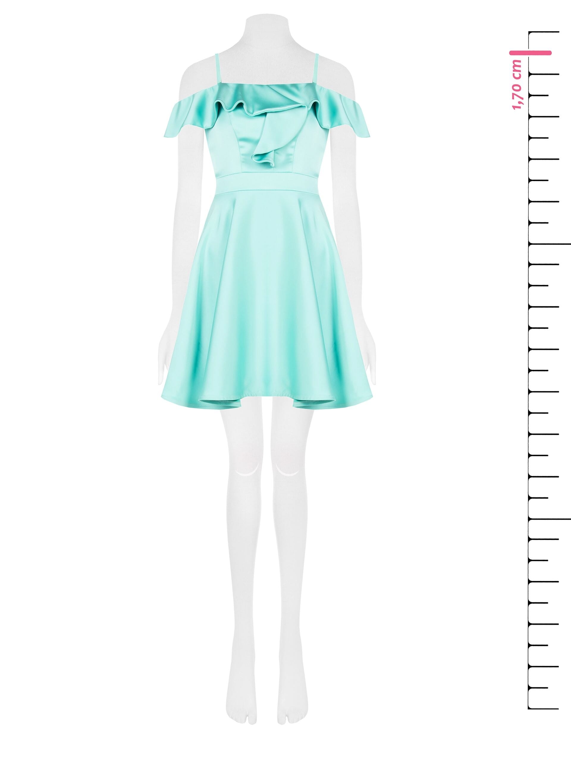 Abito Corto A Ruota In Raso Rinascimento