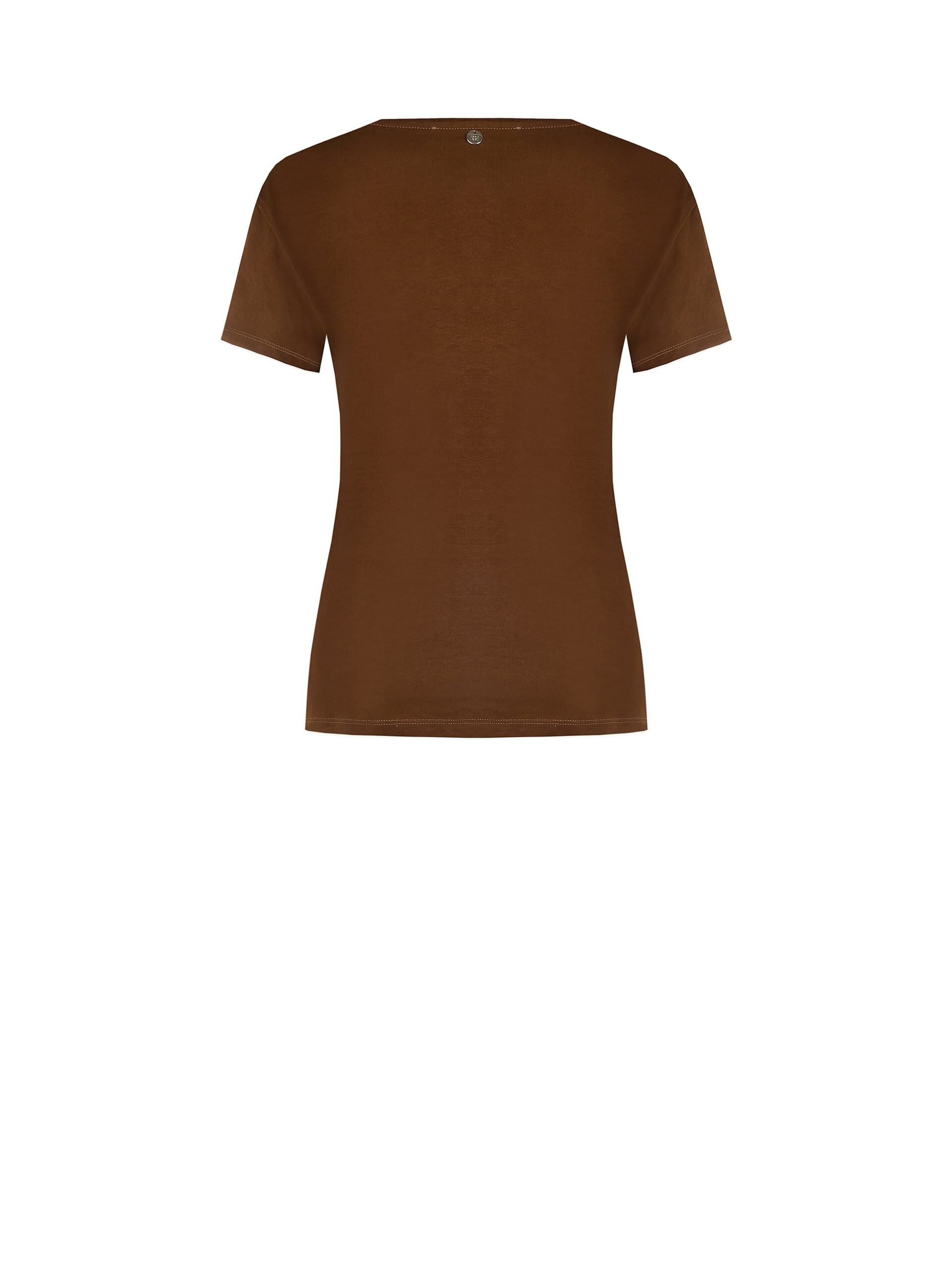 T-Shirt Regular In Cotone Con Slogan Laminato Rinascimento