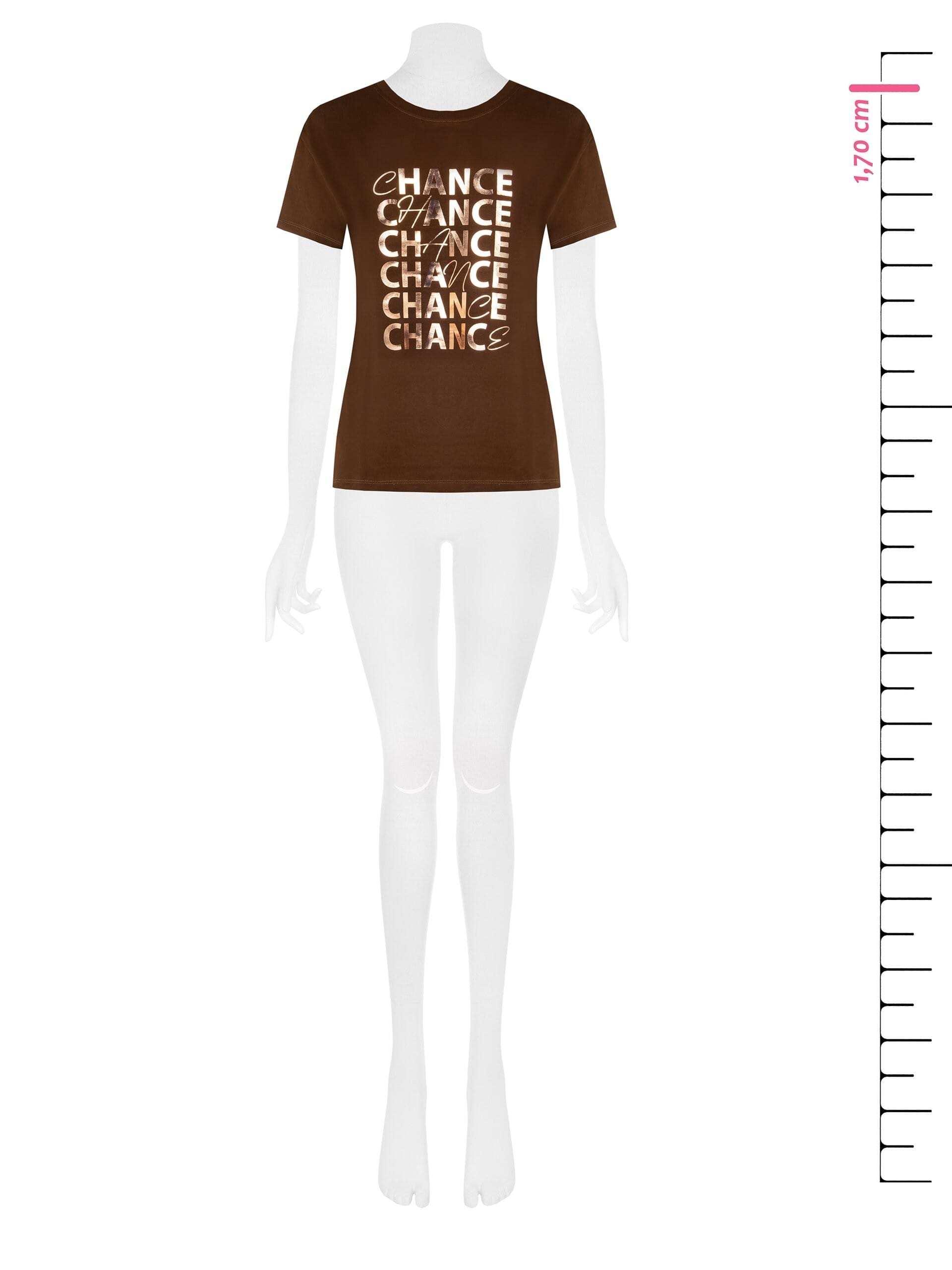 T-Shirt Regular In Cotone Con Slogan Laminato Rinascimento