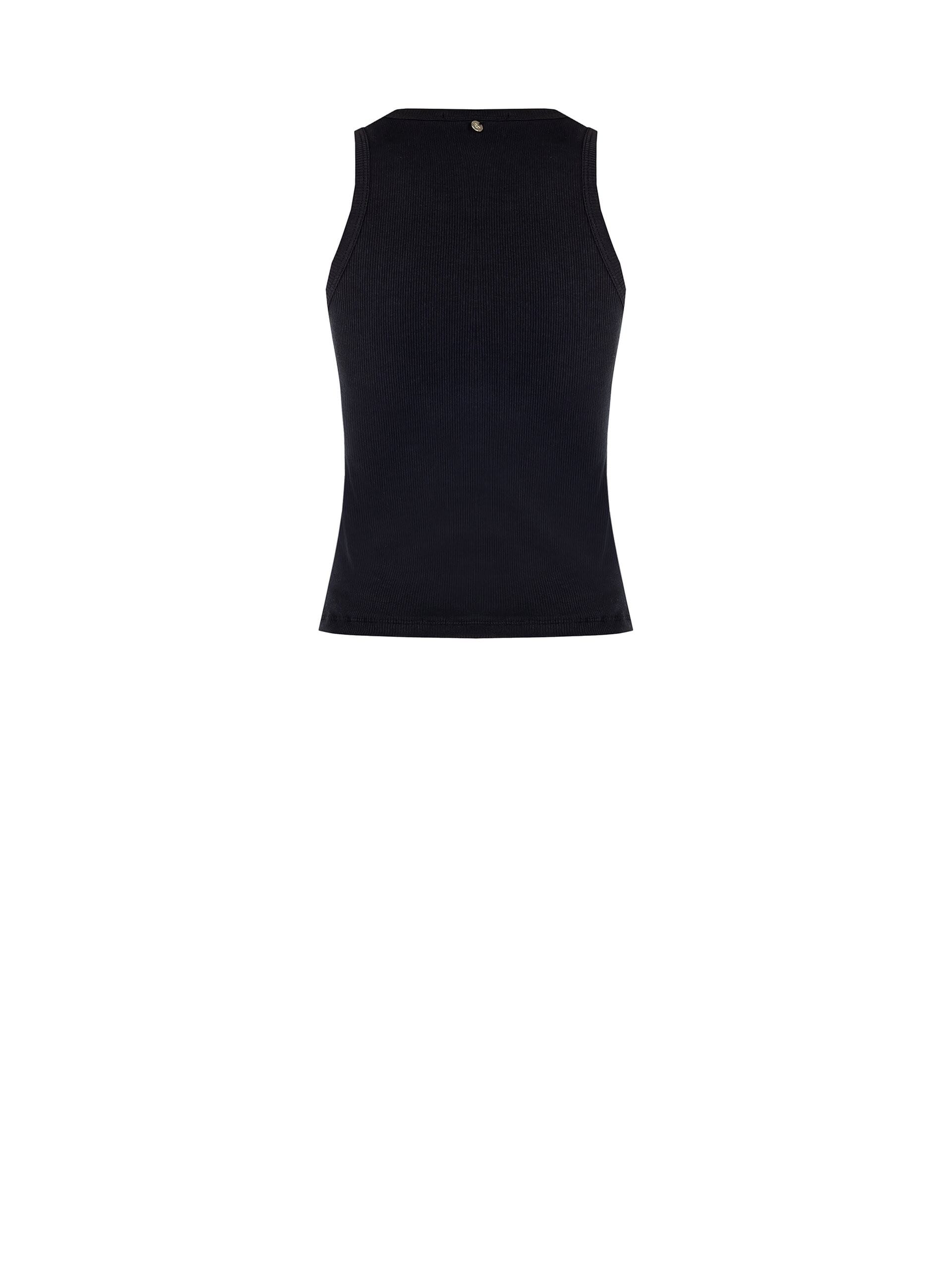 Top Aderente A Coste In Misto Cotone Con Strass E Perle Rinascimento