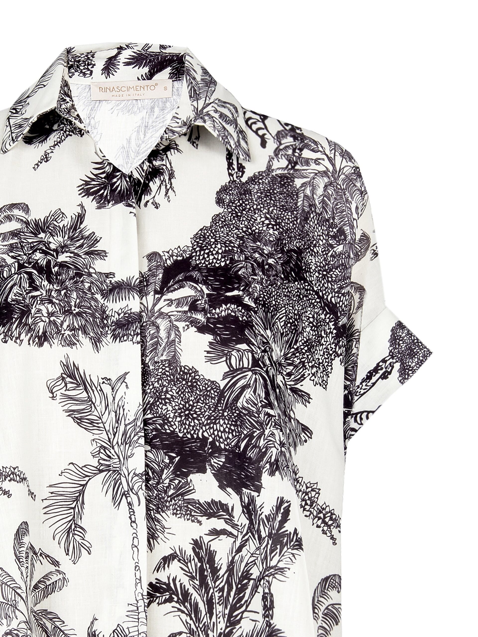 Asymmetrical Over Shirt Jungle Pattern Rinascimento