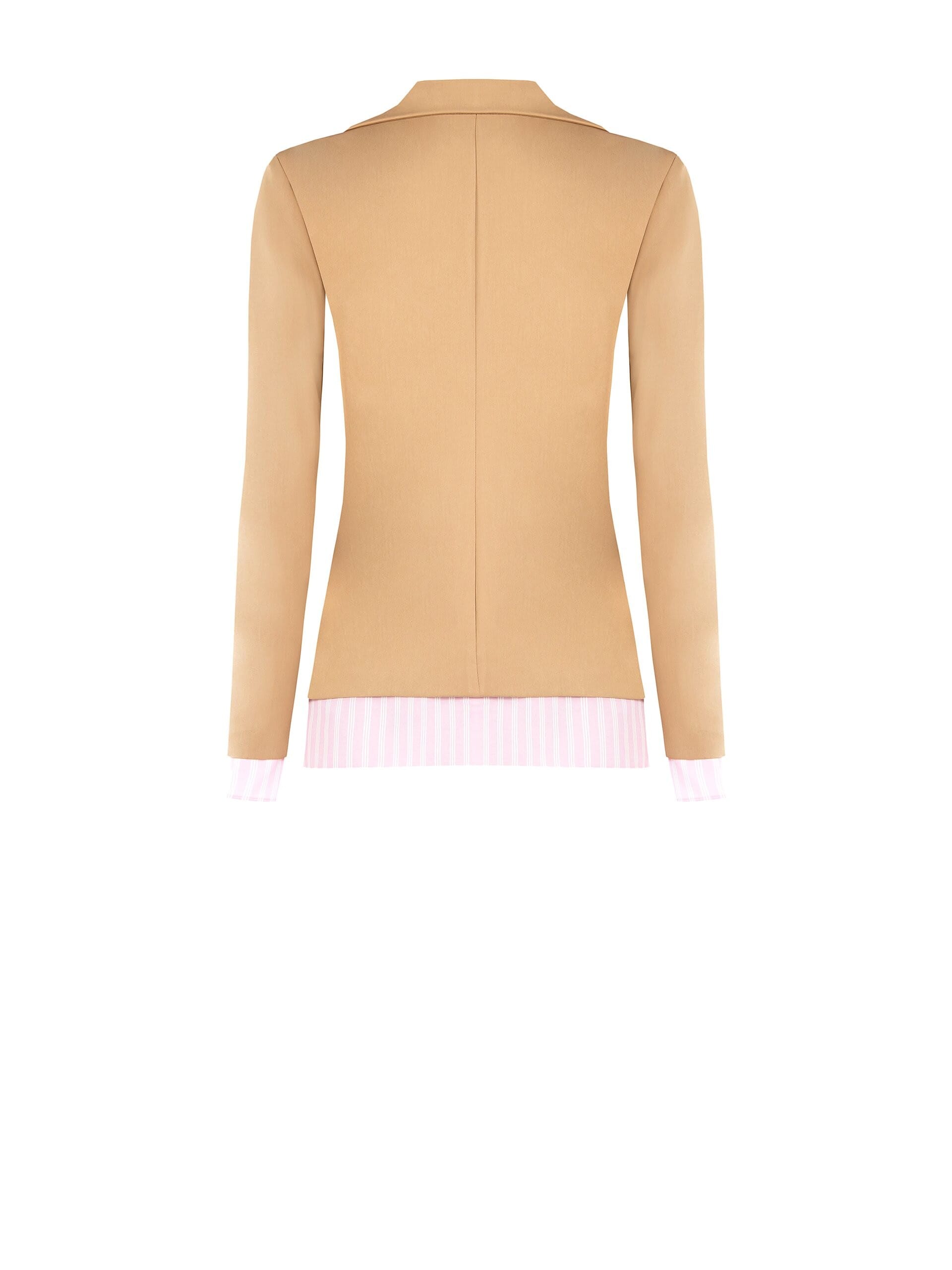 Giacca Blazer In Poliviscosa Con Inserti A Righe Rinascimento