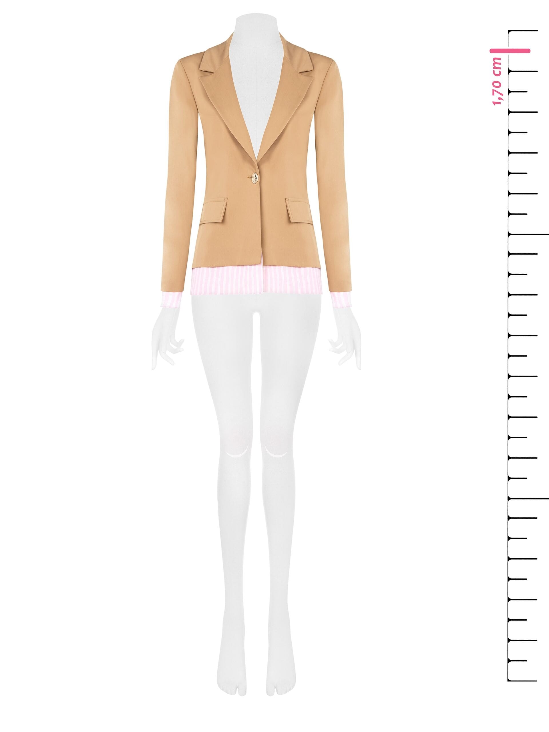 Giacca Blazer In Poliviscosa Con Inserti A Righe Rinascimento