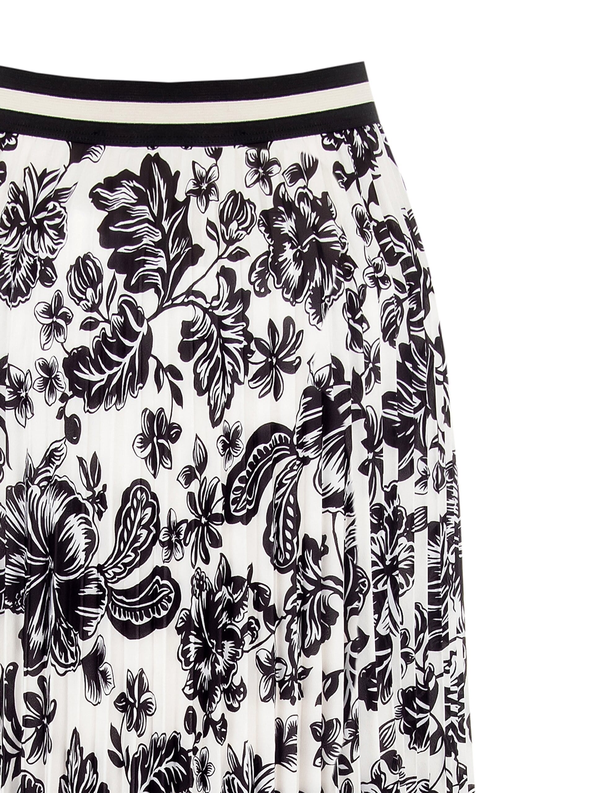 Gonna Midi Plissé Con Pizzo Rinascimento