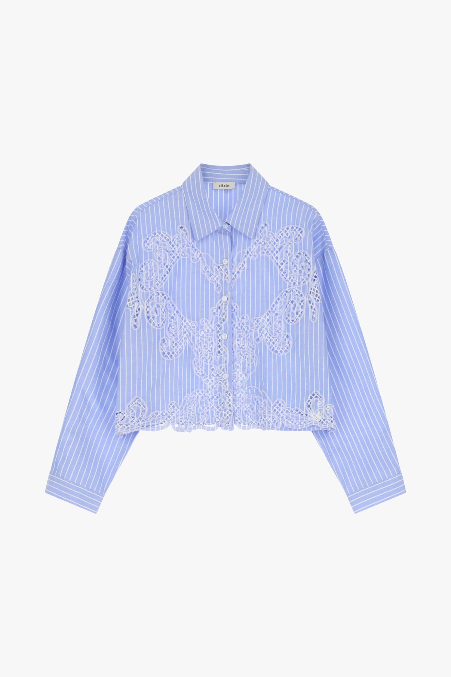 Camicia Con Ricamo Traforato E Righe Dixie