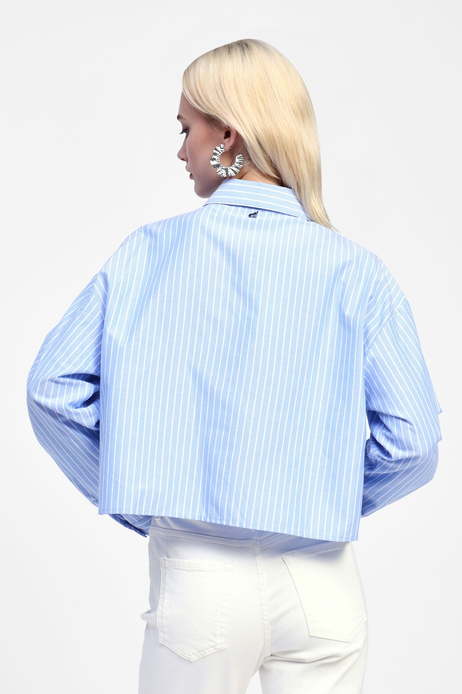 Camicia Con Ricamo Traforato E Righe Dixie