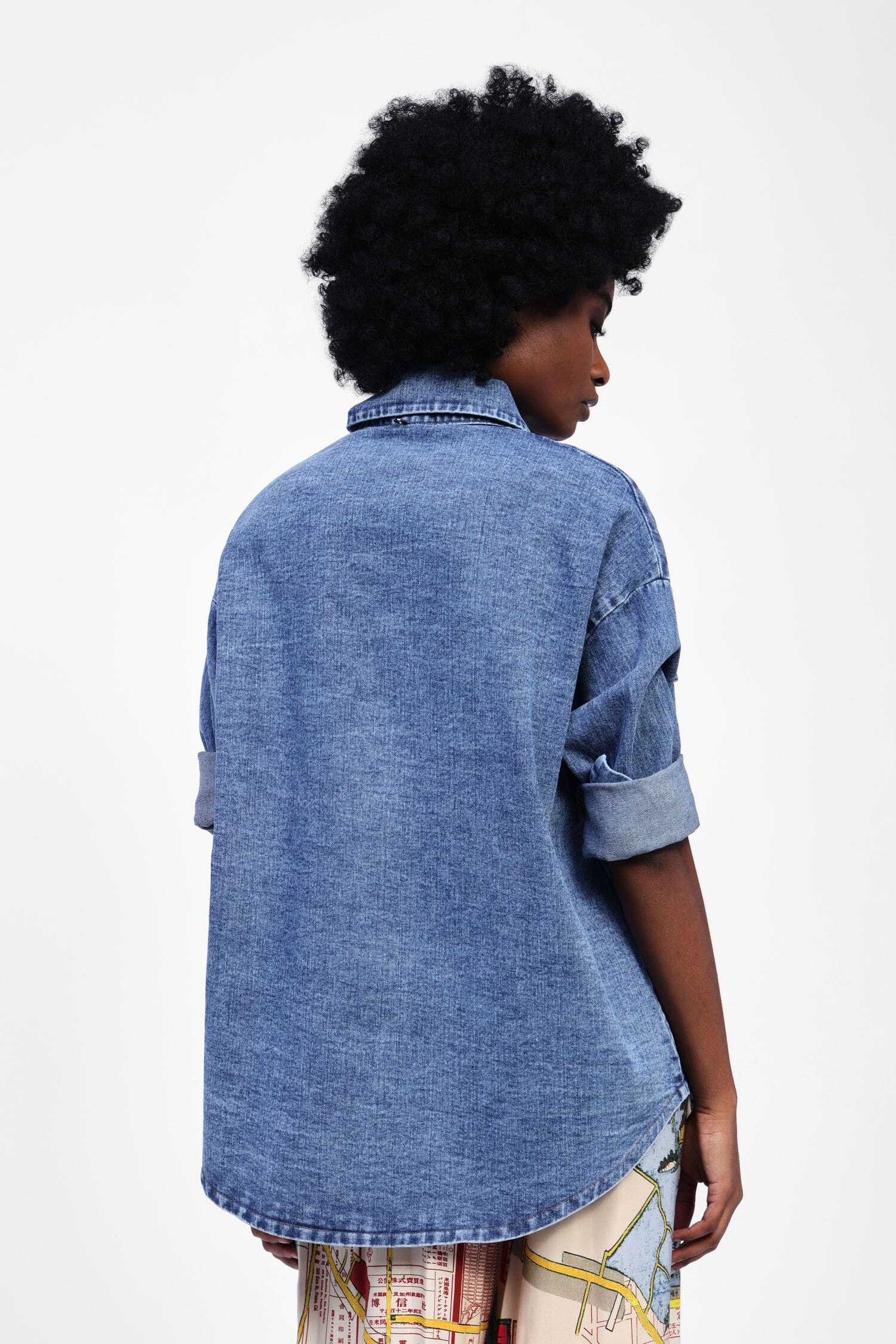 Camicia Di Jeans Con Cravatta E Tasche Dixie