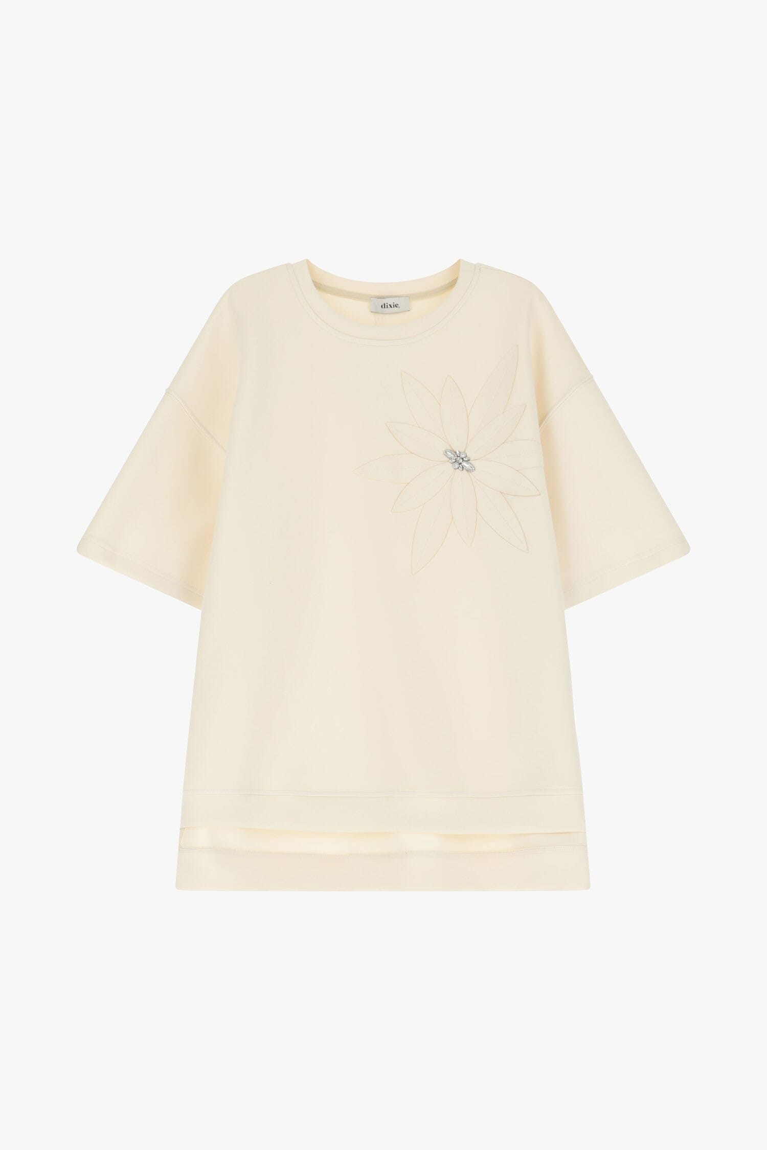 Sweatshirt with Floral Embroidery Detail Dixie