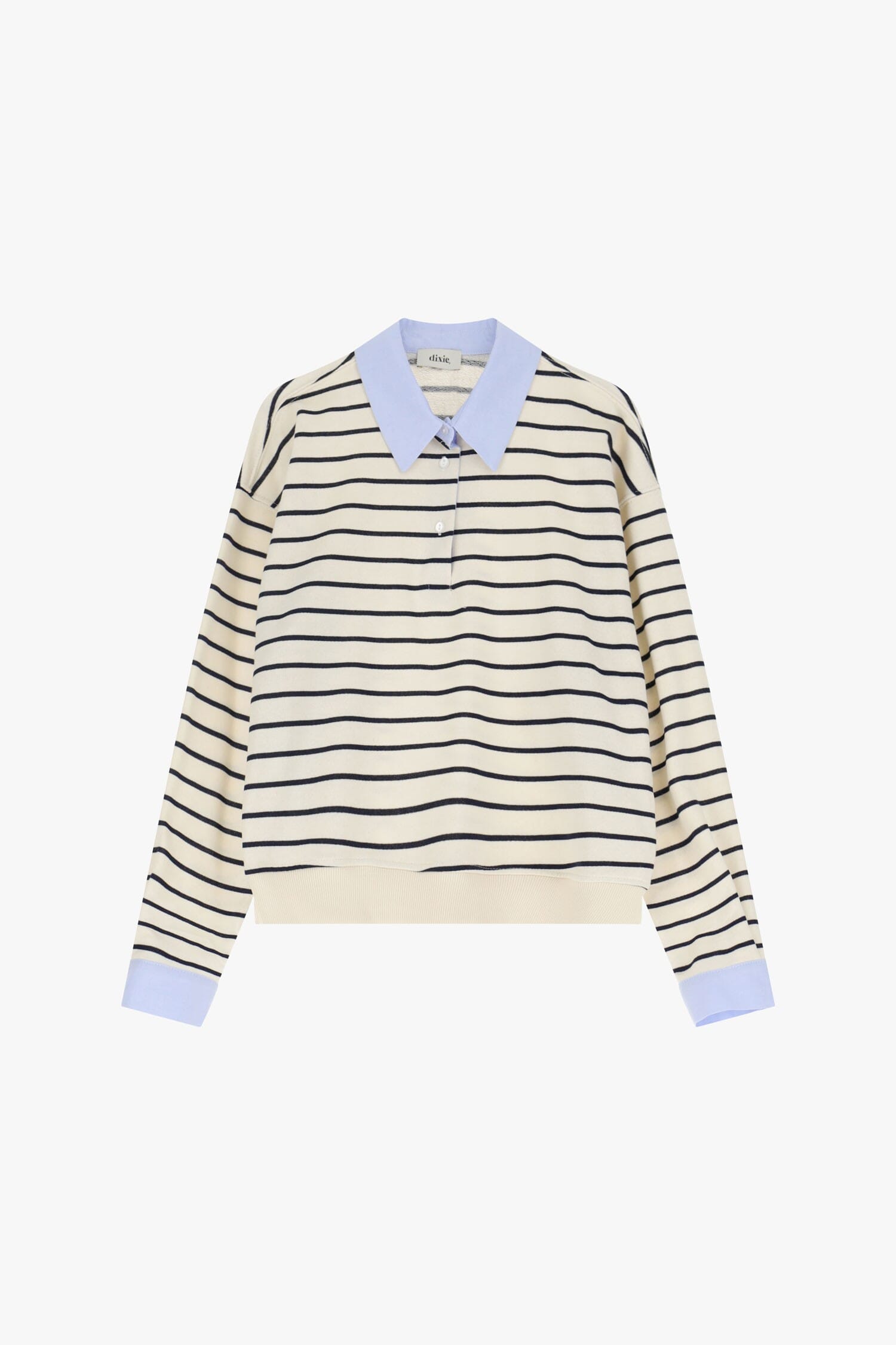 Striped Sweatshirt with Dixie Collar