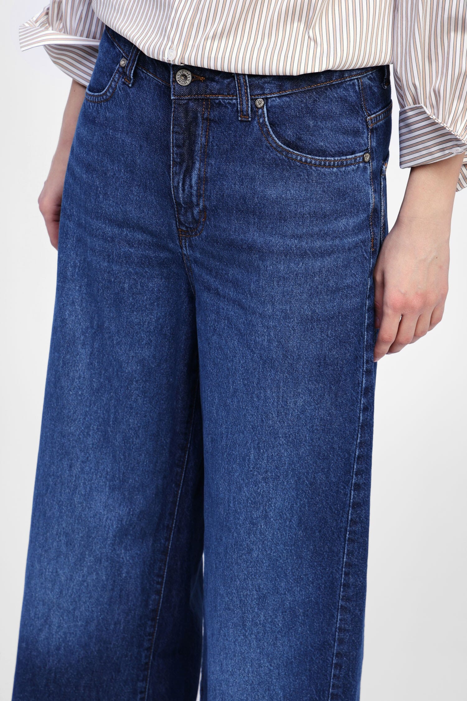 Jeans A Gamba Larga E Vita Alta Baggy Dixie