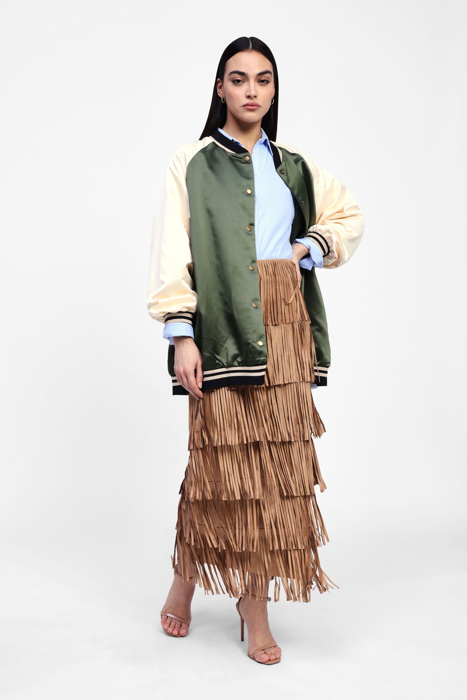 Gonna Midi Con Frange Dixie