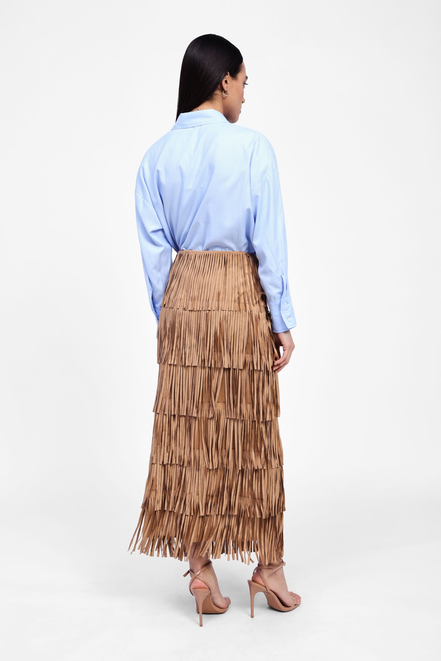 Gonna Midi Con Frange Dixie