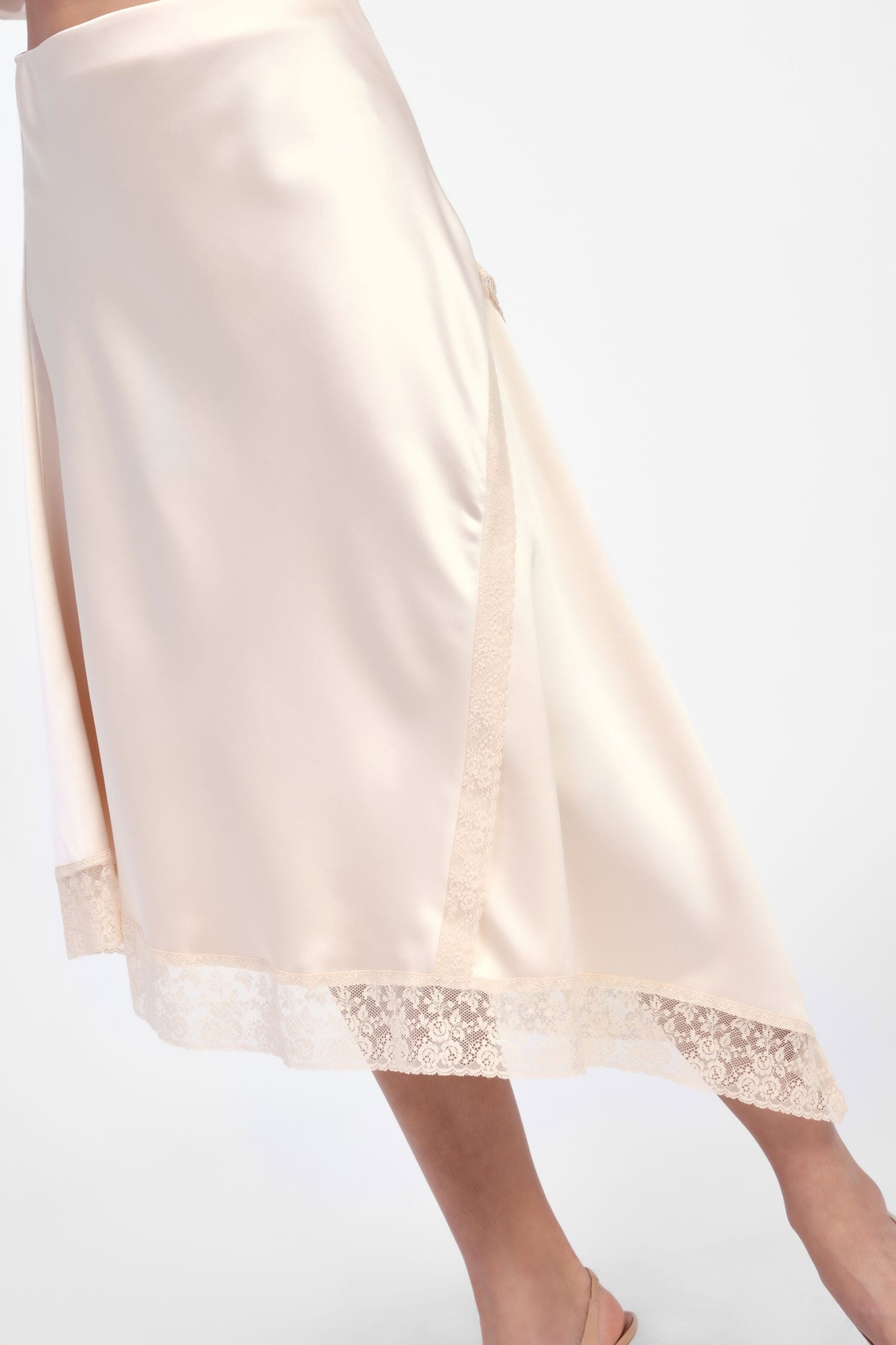 Gonna Asimmetrica Con Bordo In Pizzo Dixie