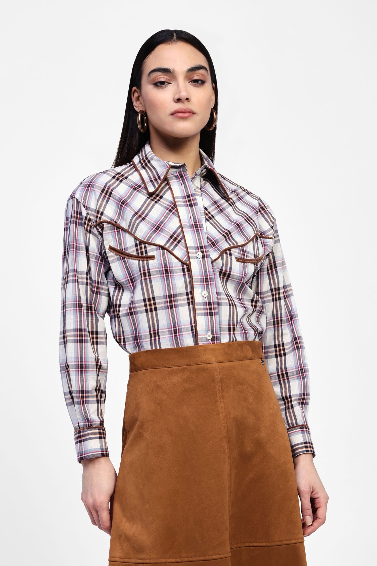 Camicia A Quadri Con Bottoni Dixie