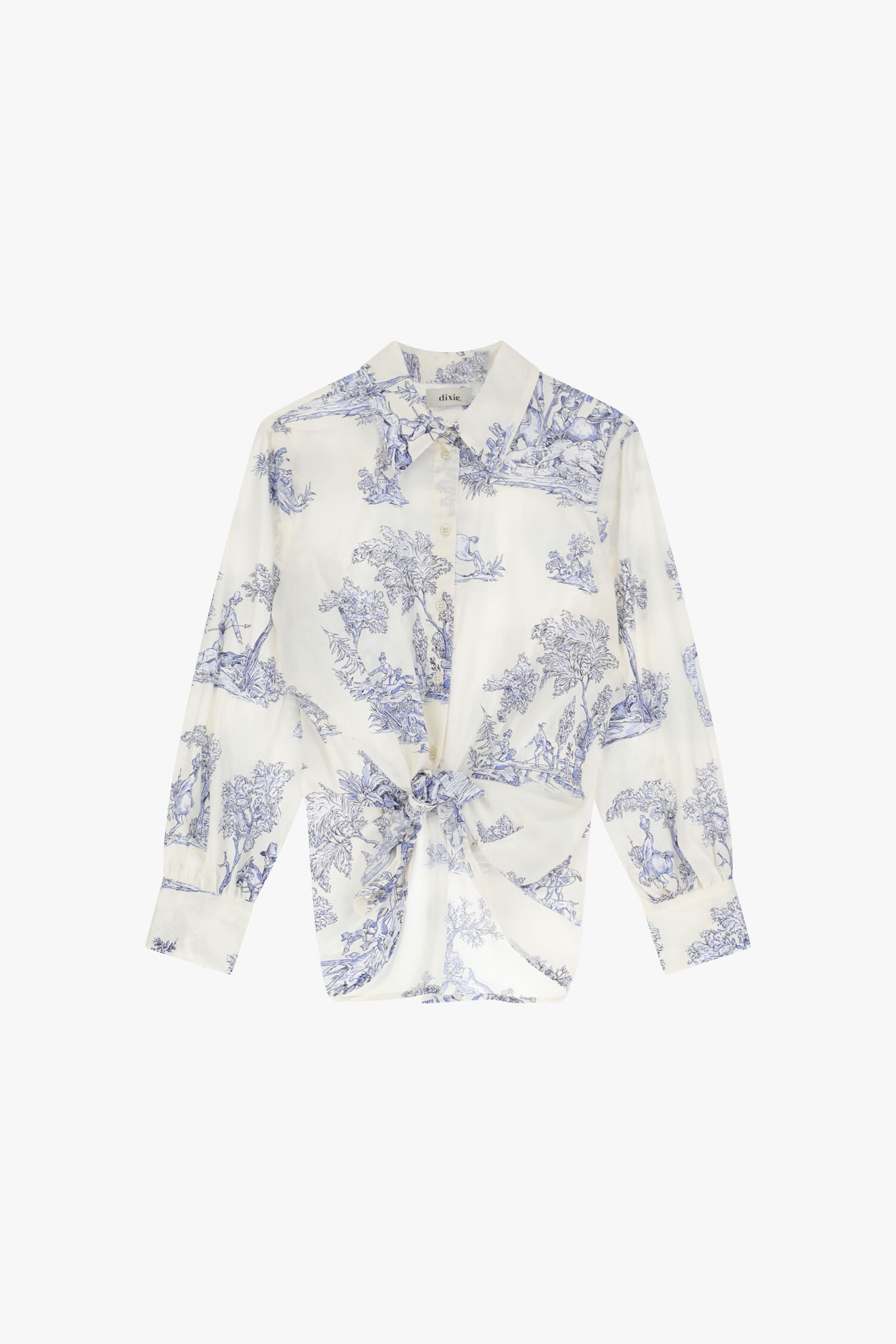 Camicia Stampata Con Nodo Frontale Dixie