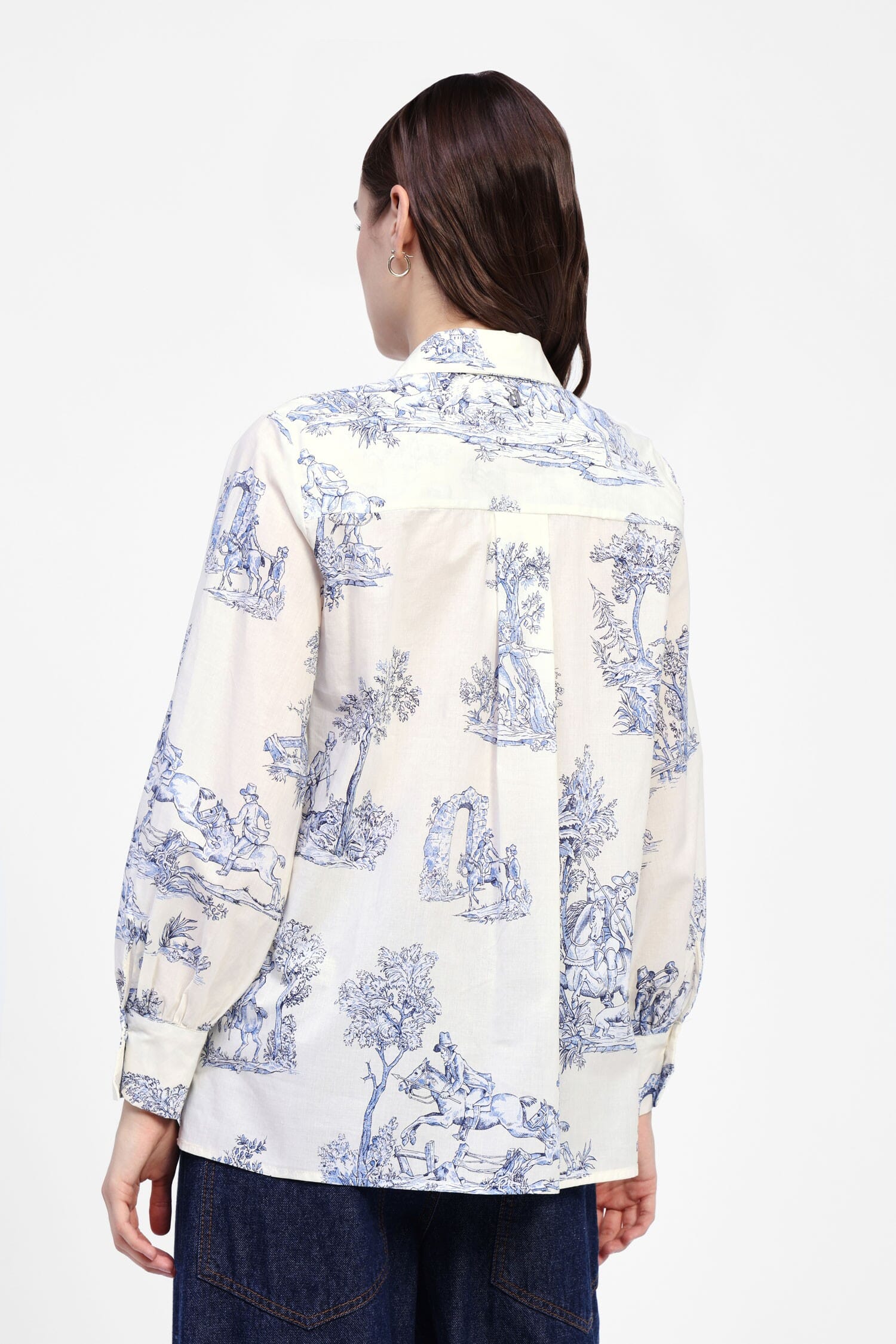 Camicia Stampata Con Nodo Frontale Dixie