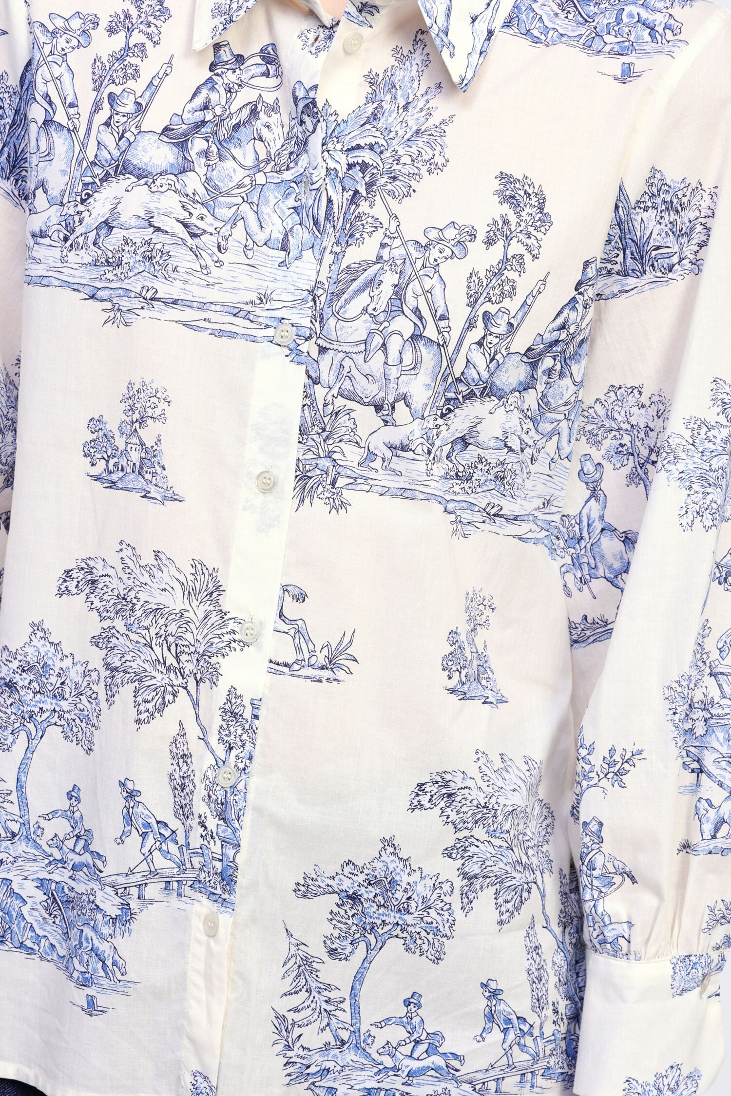 Camicia Stampata Con Nodo Frontale Dixie