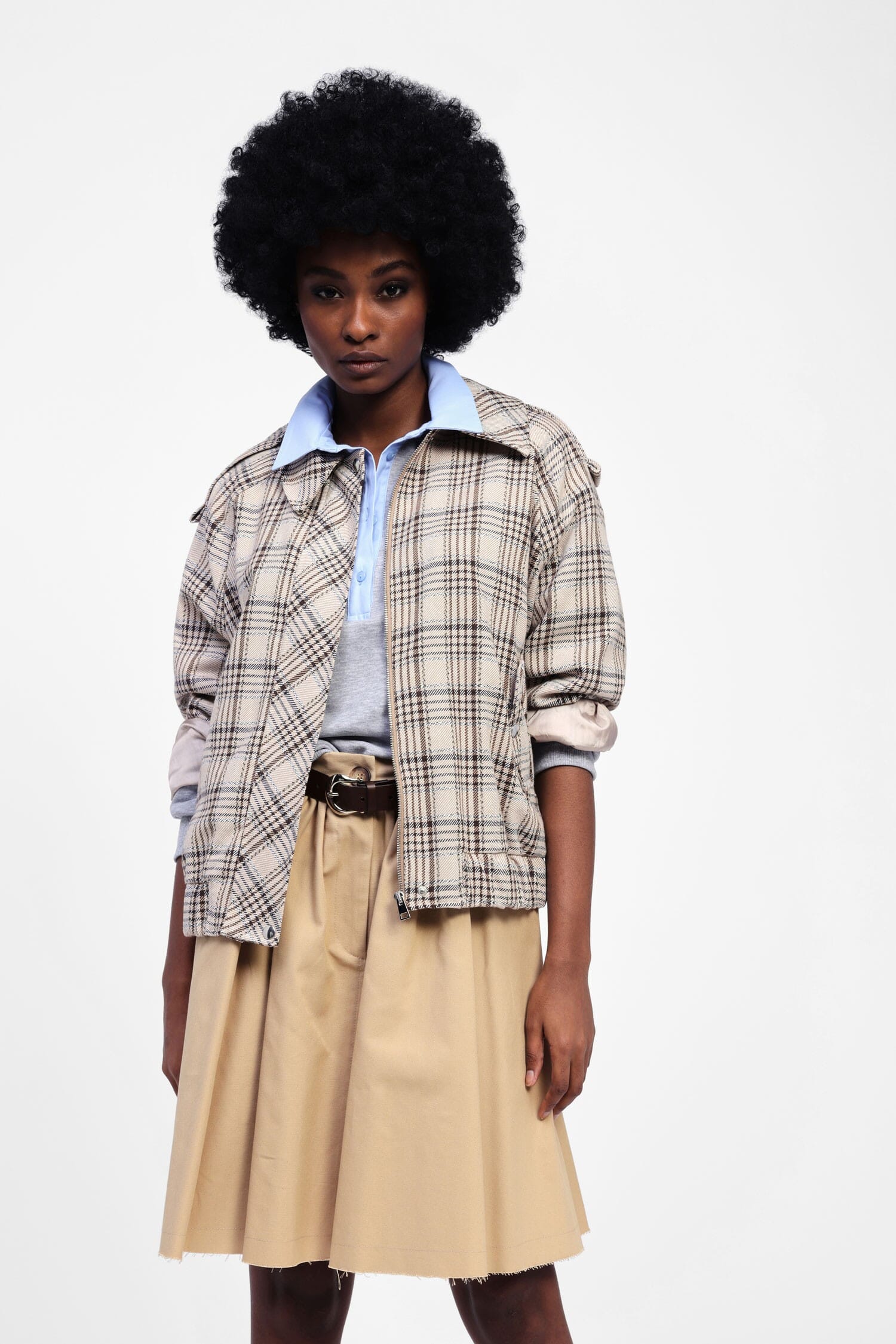 Giubbotto A Quadri Con Colletto Dixie