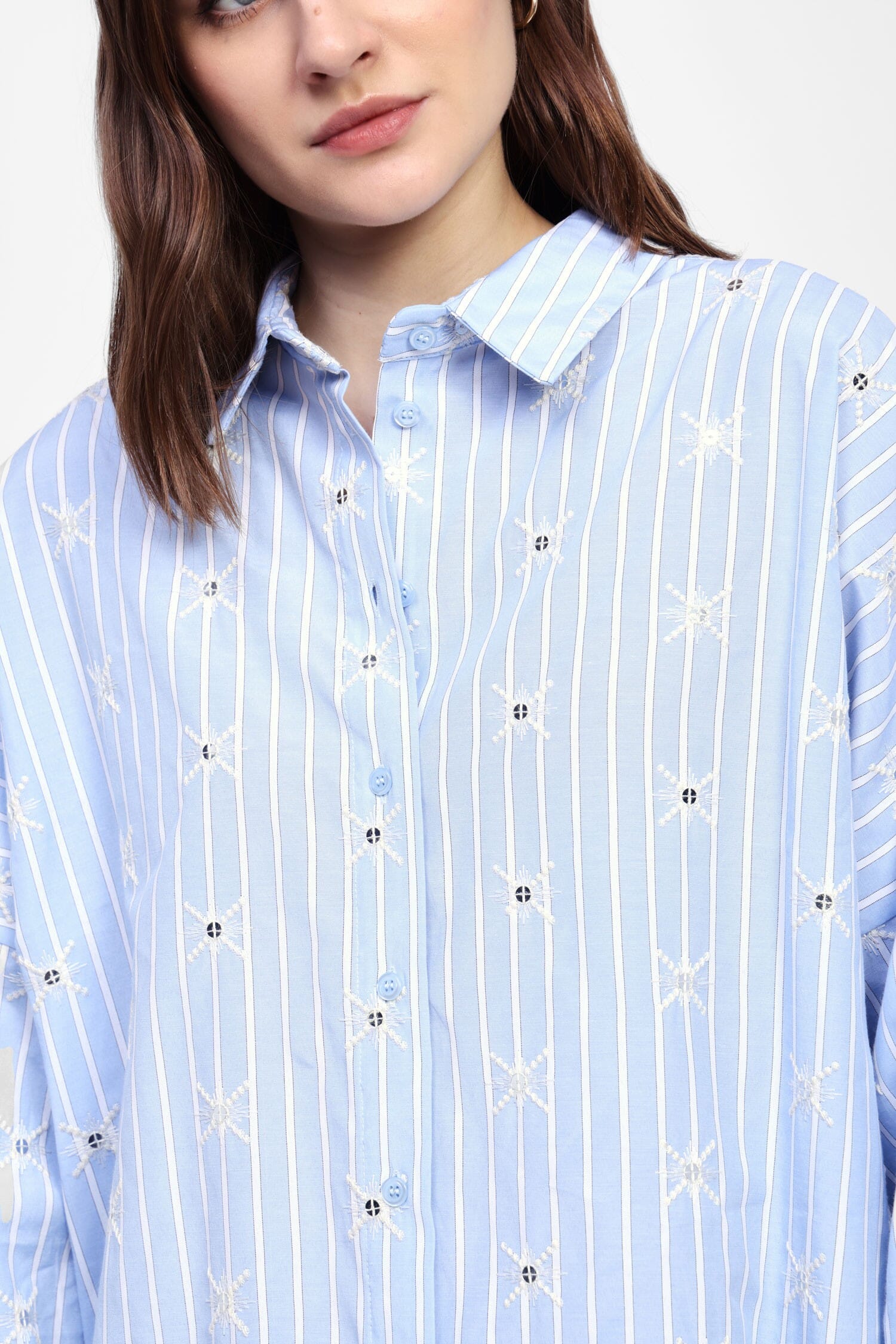 Camicia A Righe Con Dettagli Specchi Dixie