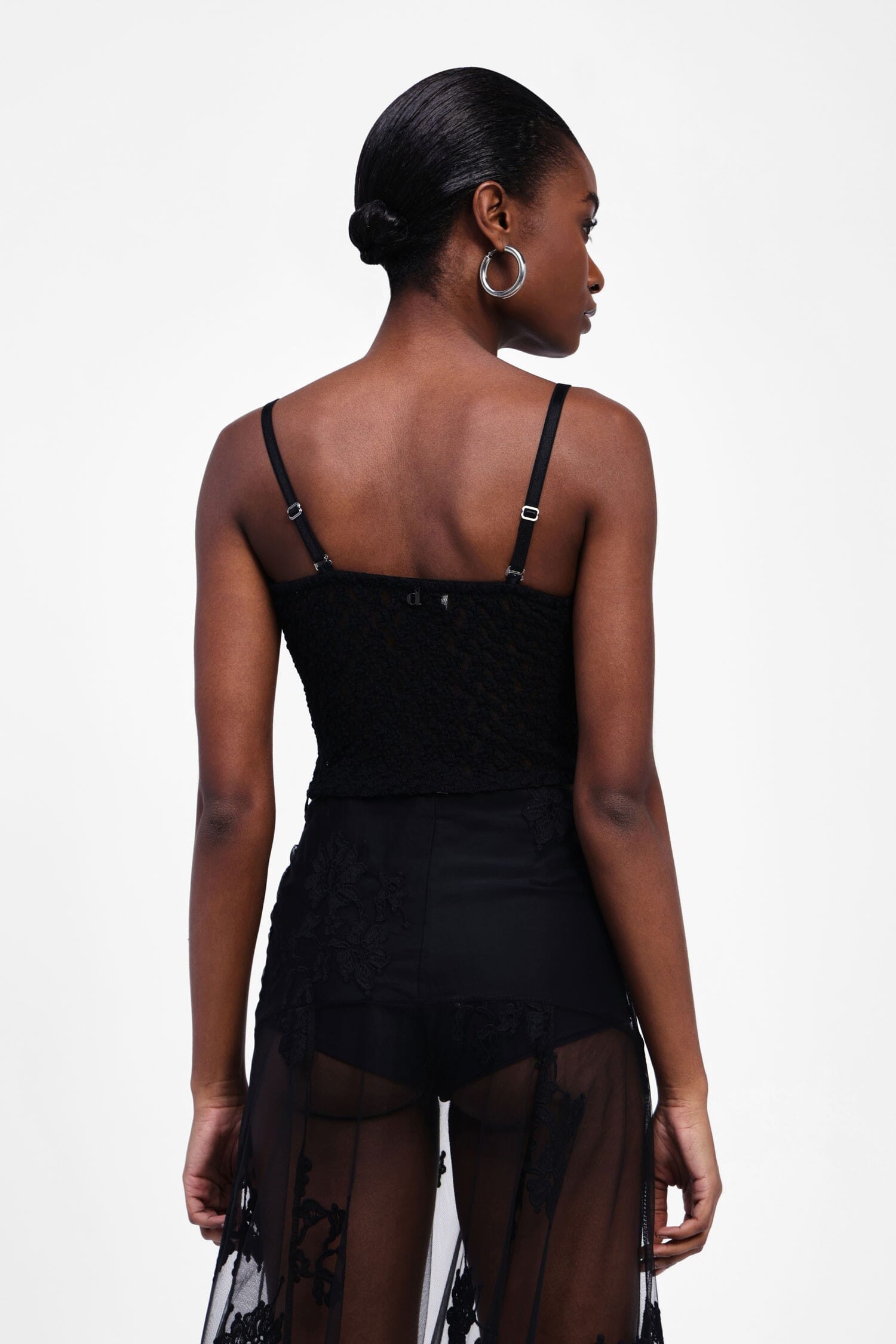 Top Bustier Corto Bretelle E Pizzo Dixie