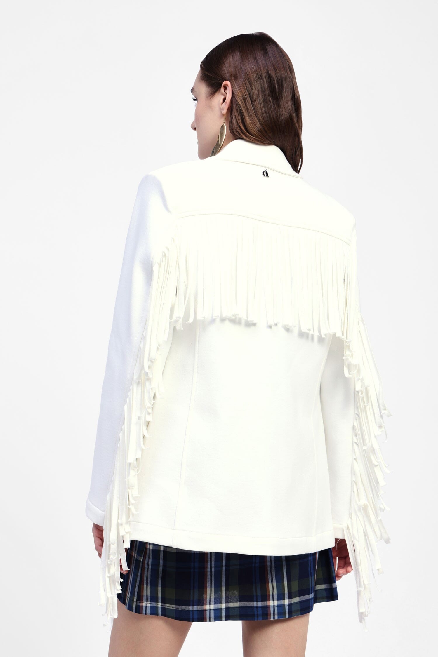 Blazer In Felpa Con Frange Decorative Dixie