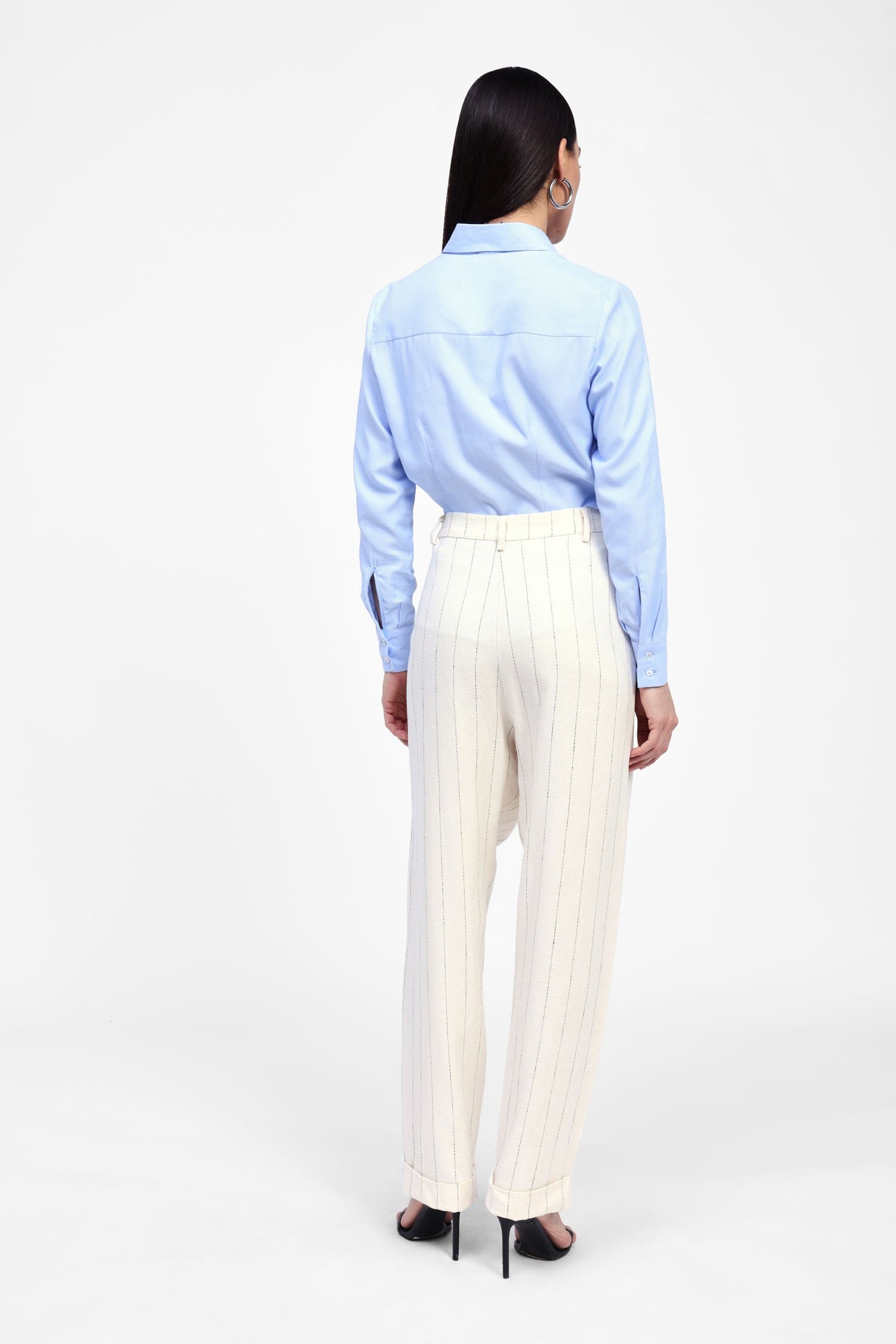 Pantalon large à rayures verticales Dixie