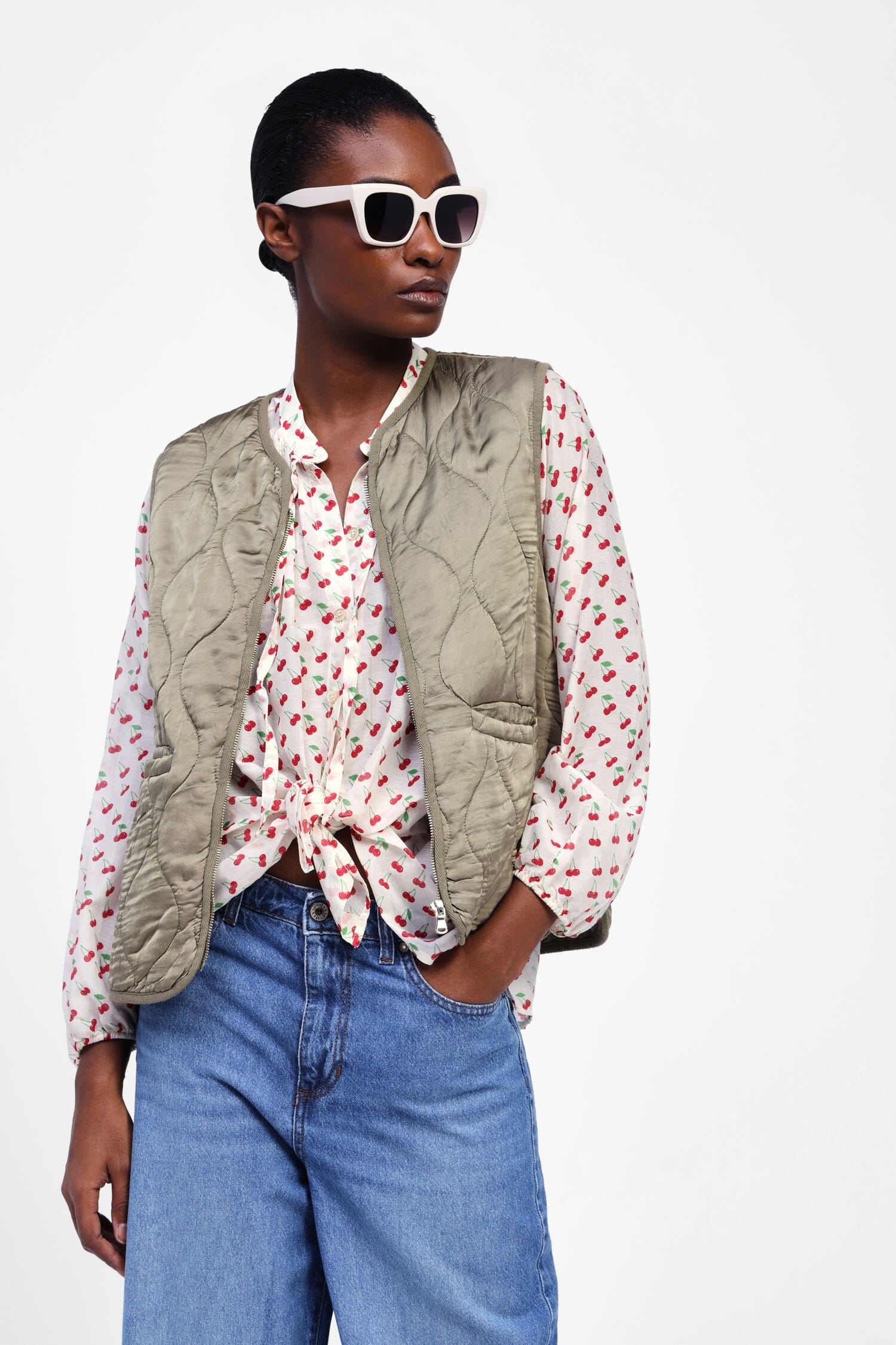 Gilet Trapuntato Con Tasche Pratiche Dixie