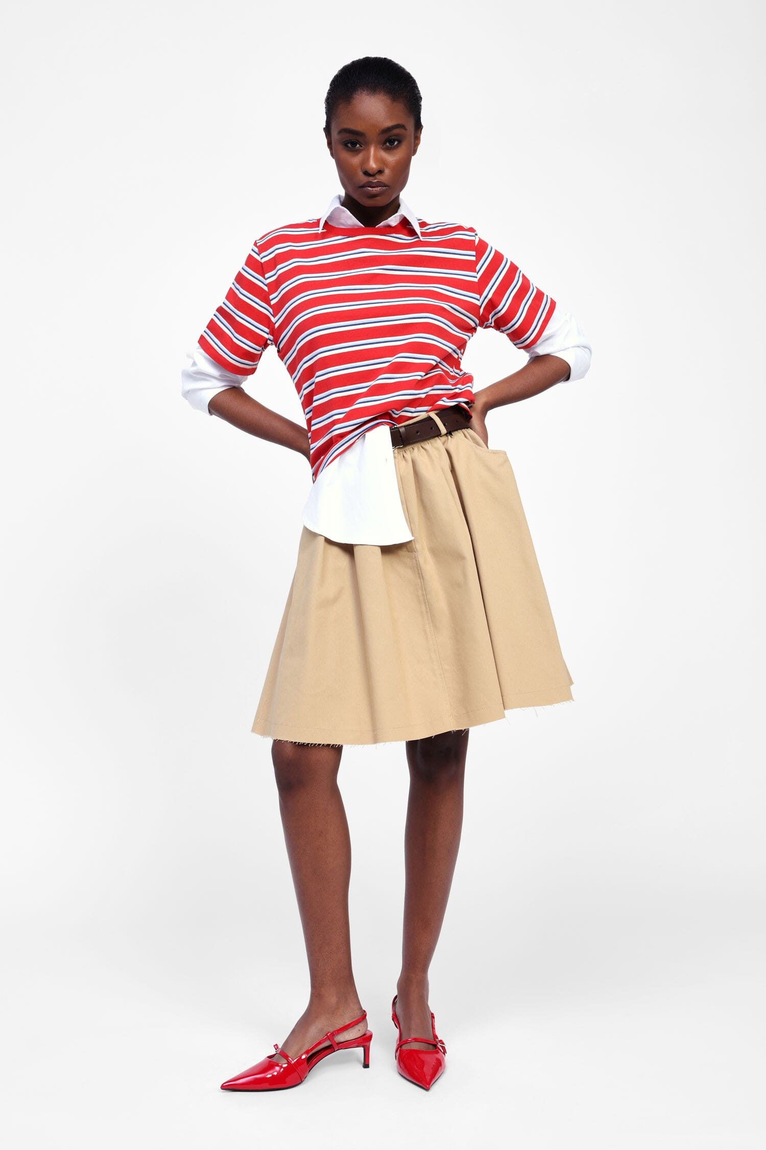 Gonna Corta Con Cintura E Tasche Dixie