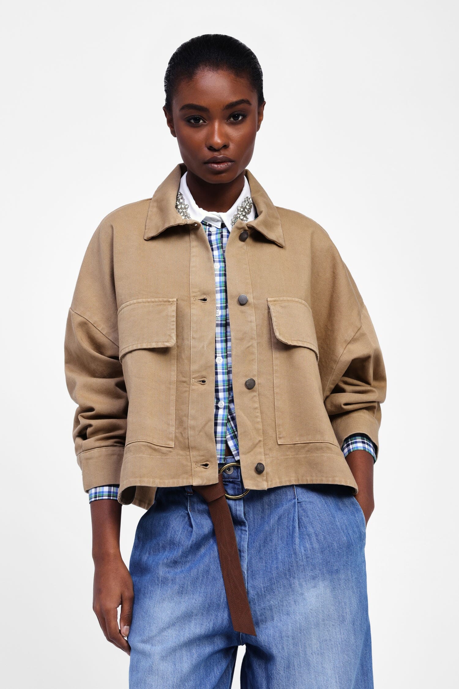 Dixie Giubbotto Oversize Jeans Jacket With Pockets And Buttons