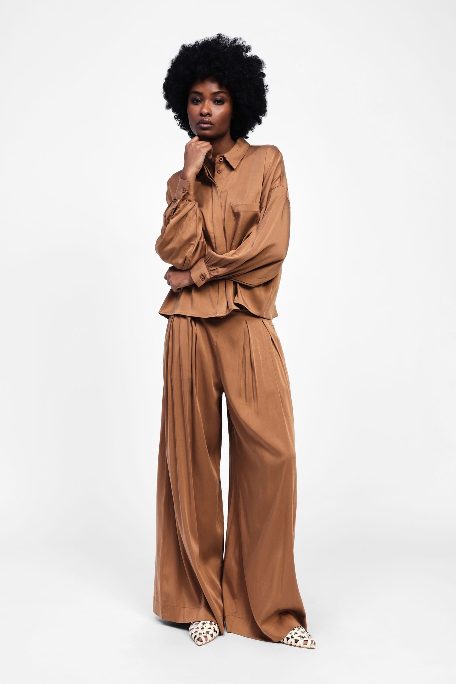 Dixie Wide Pleated Trousers