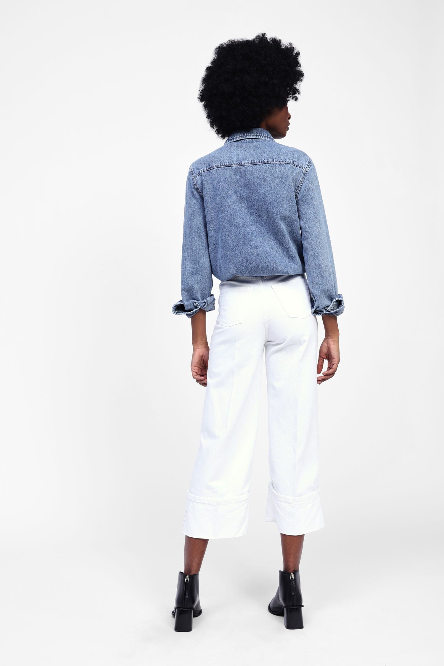 Pantaloni Ampi Con Risvolti Dixie