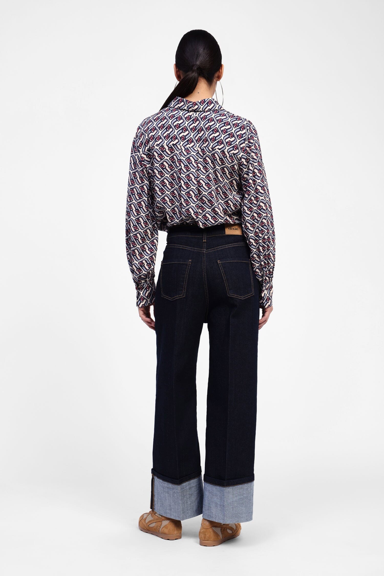 Jeans Ampi Con Orlo Risvolto Dixie