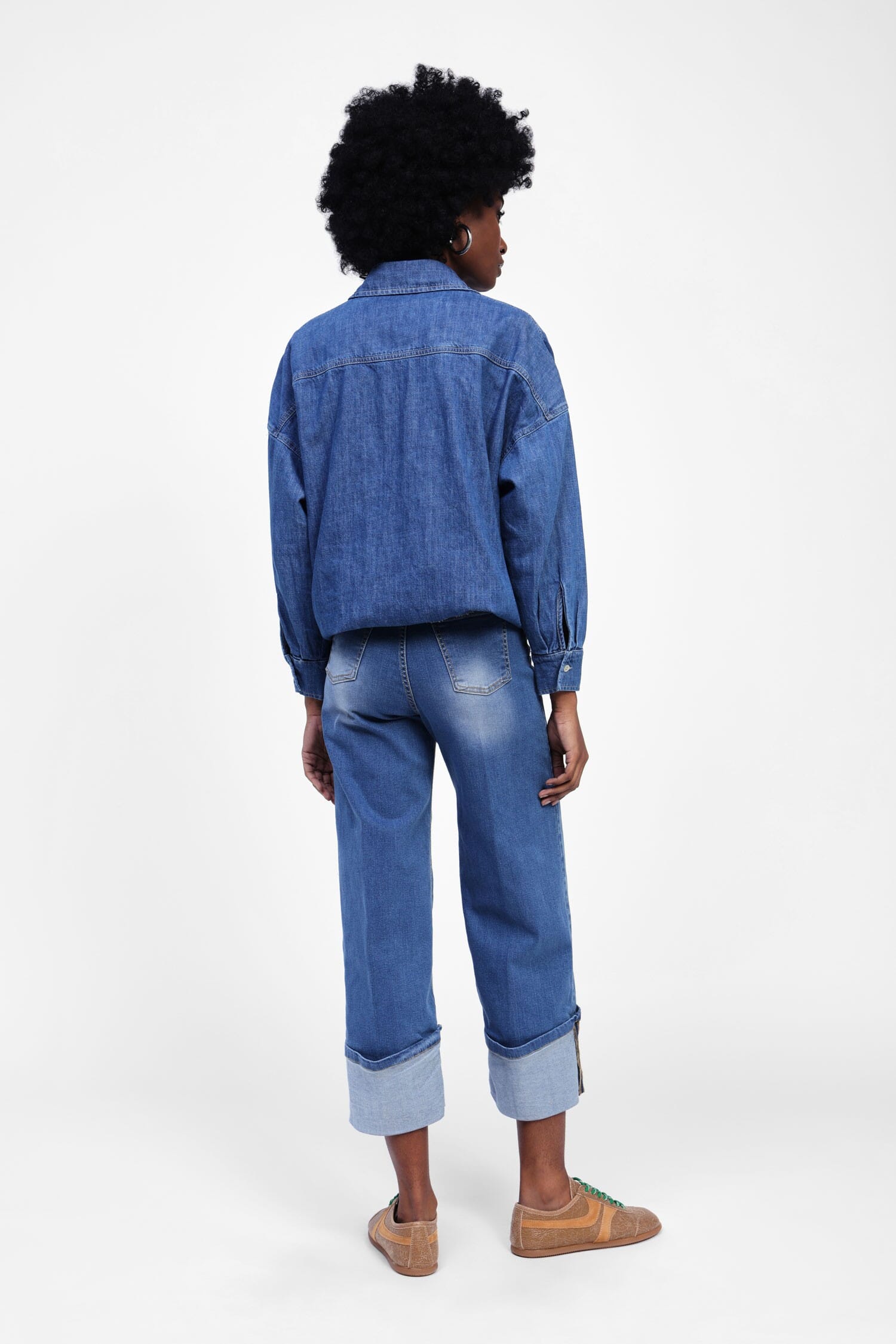 Jeans Ampi Con Orli Risvoltati Dixie