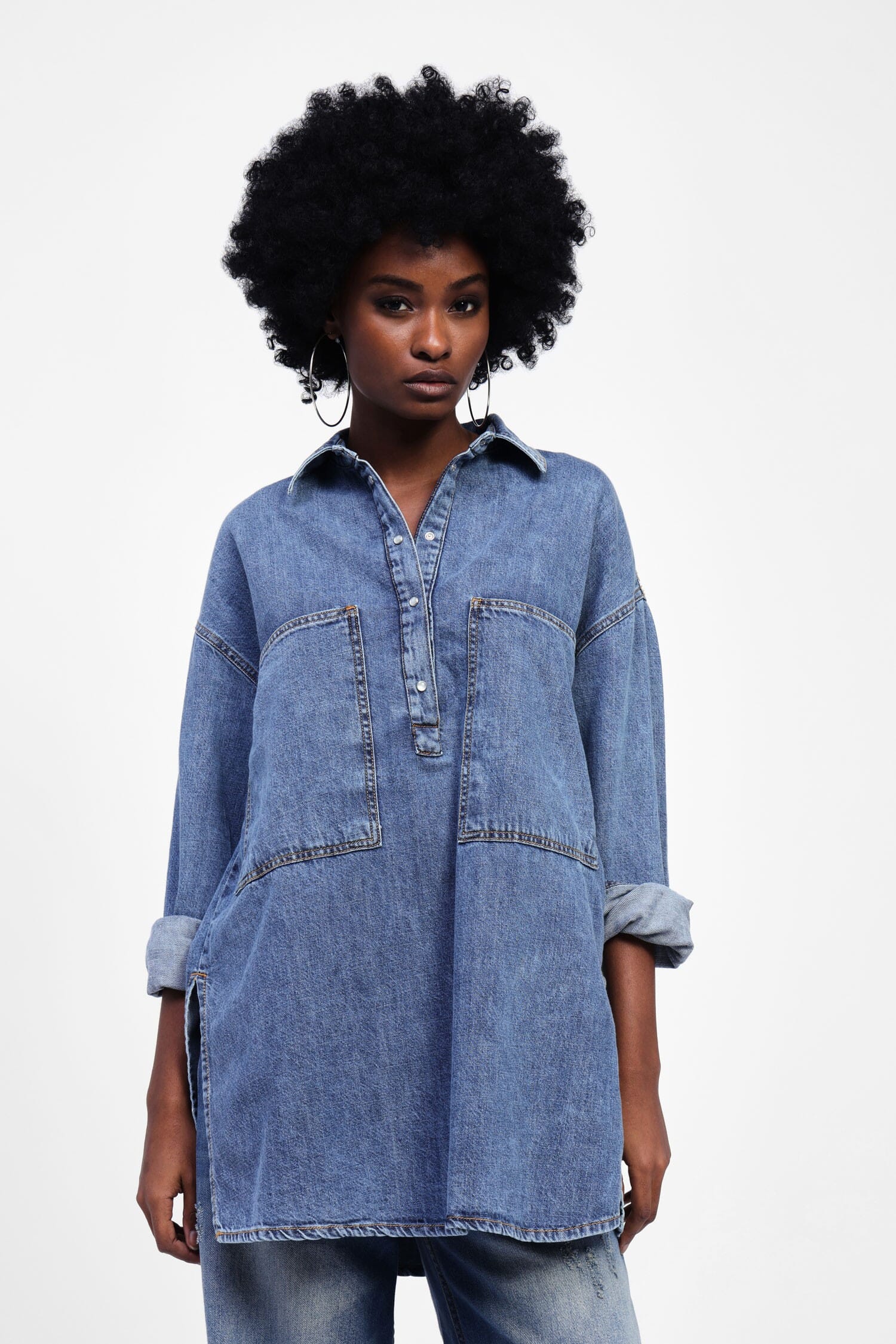 Abito Chemisier Con Tasche Grandi Dixie