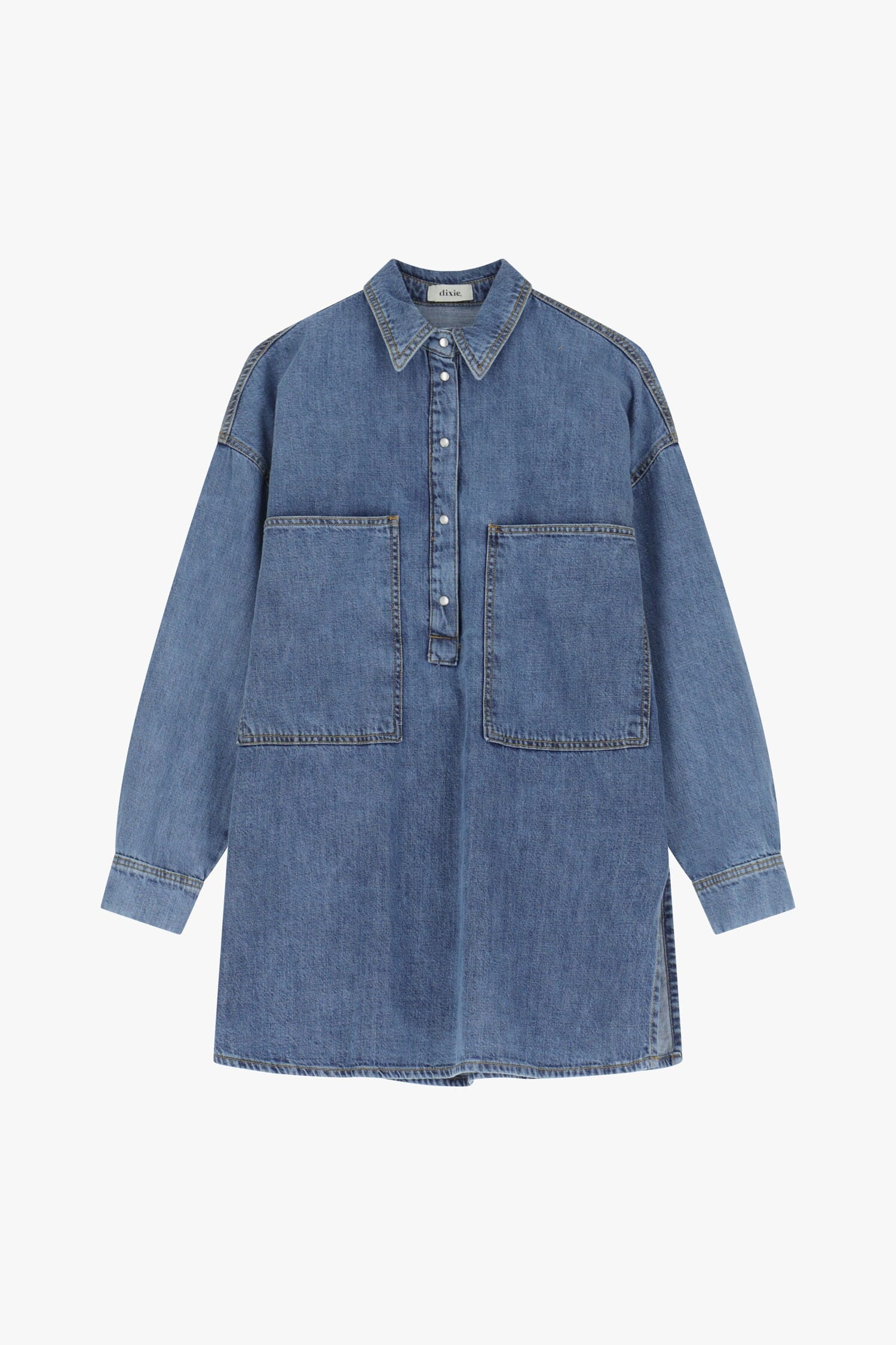 Abito Chemisier Con Tasche Grandi Dixie