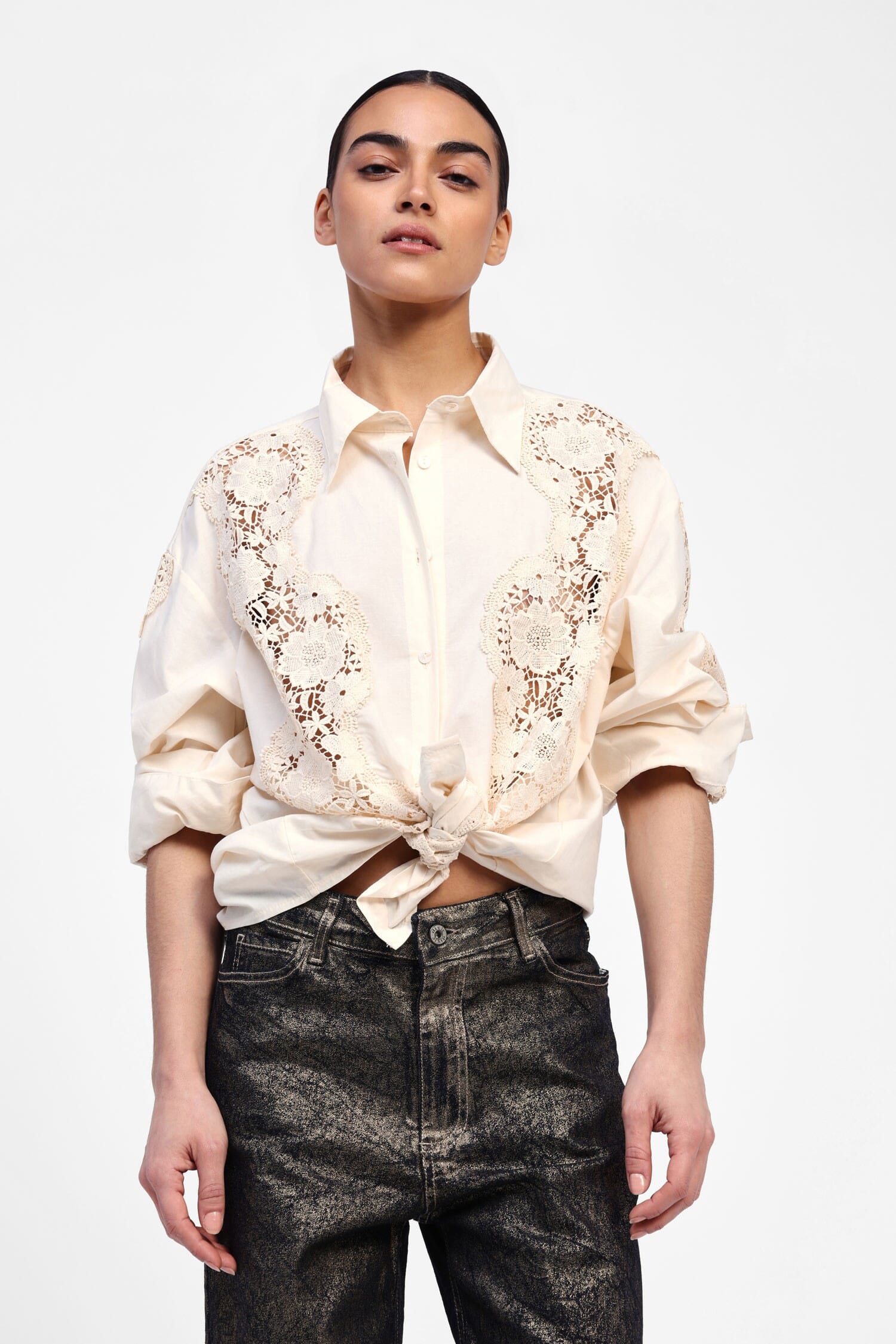 Camicia Traforata Con Chiusura Frontale Dixie