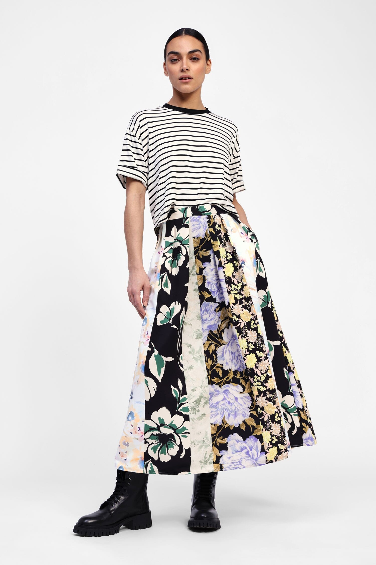 Gonna Con Pannelli A Fiori Dixie