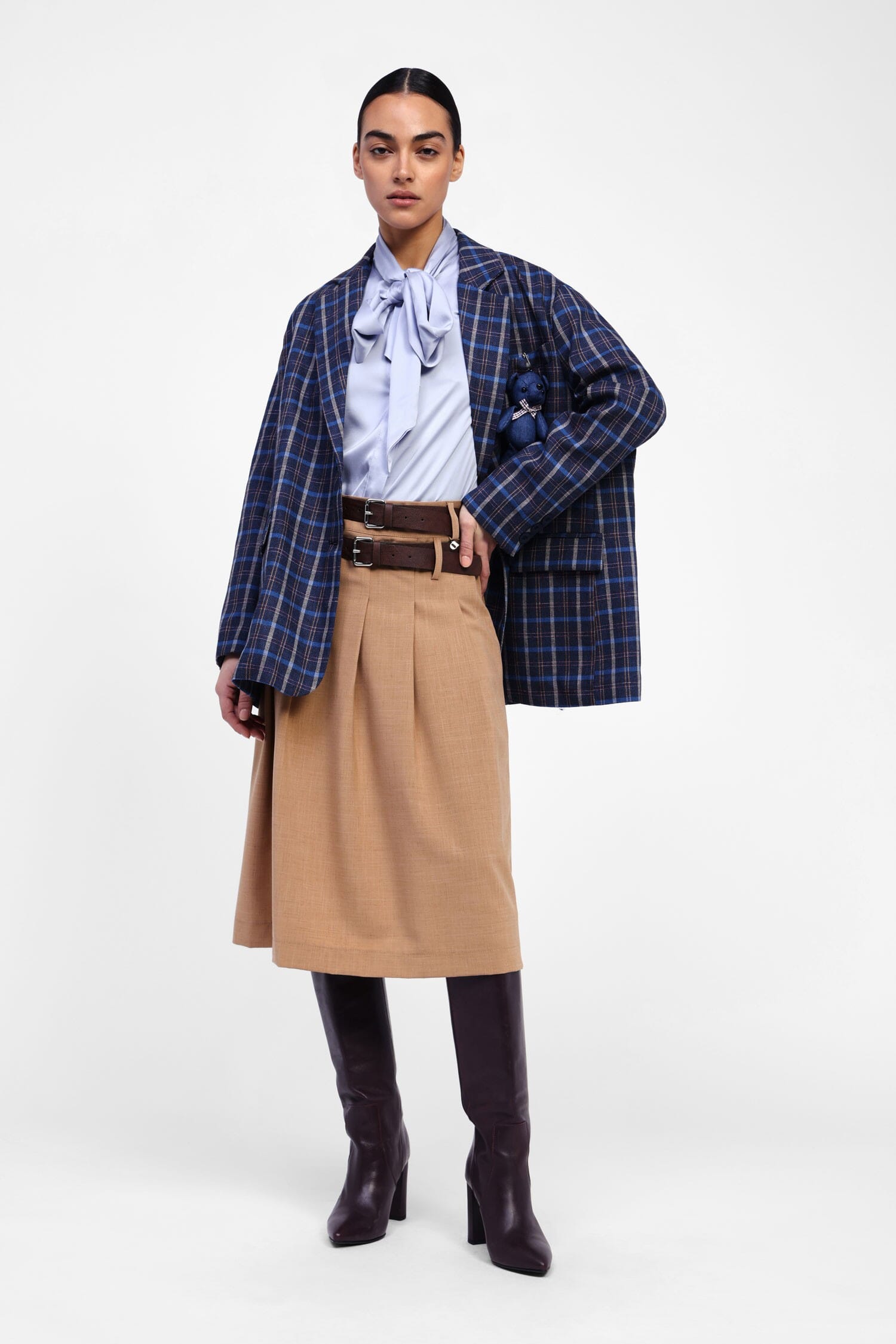 Gonna Plissettata Con Cinture Decorative Dixie