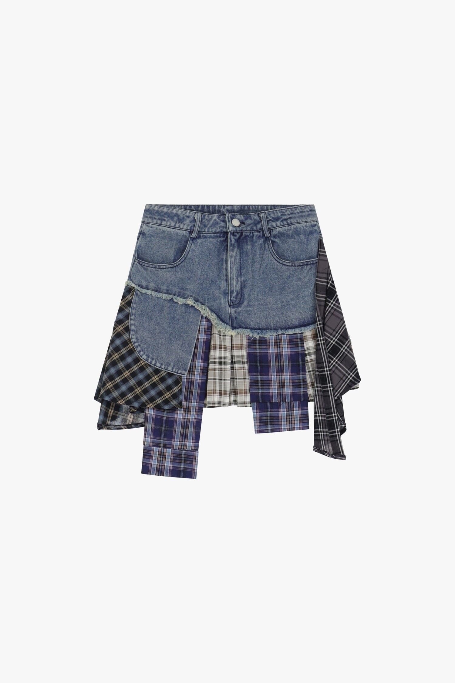 Gonna Corta Con Tessuto Patchwork Dixie