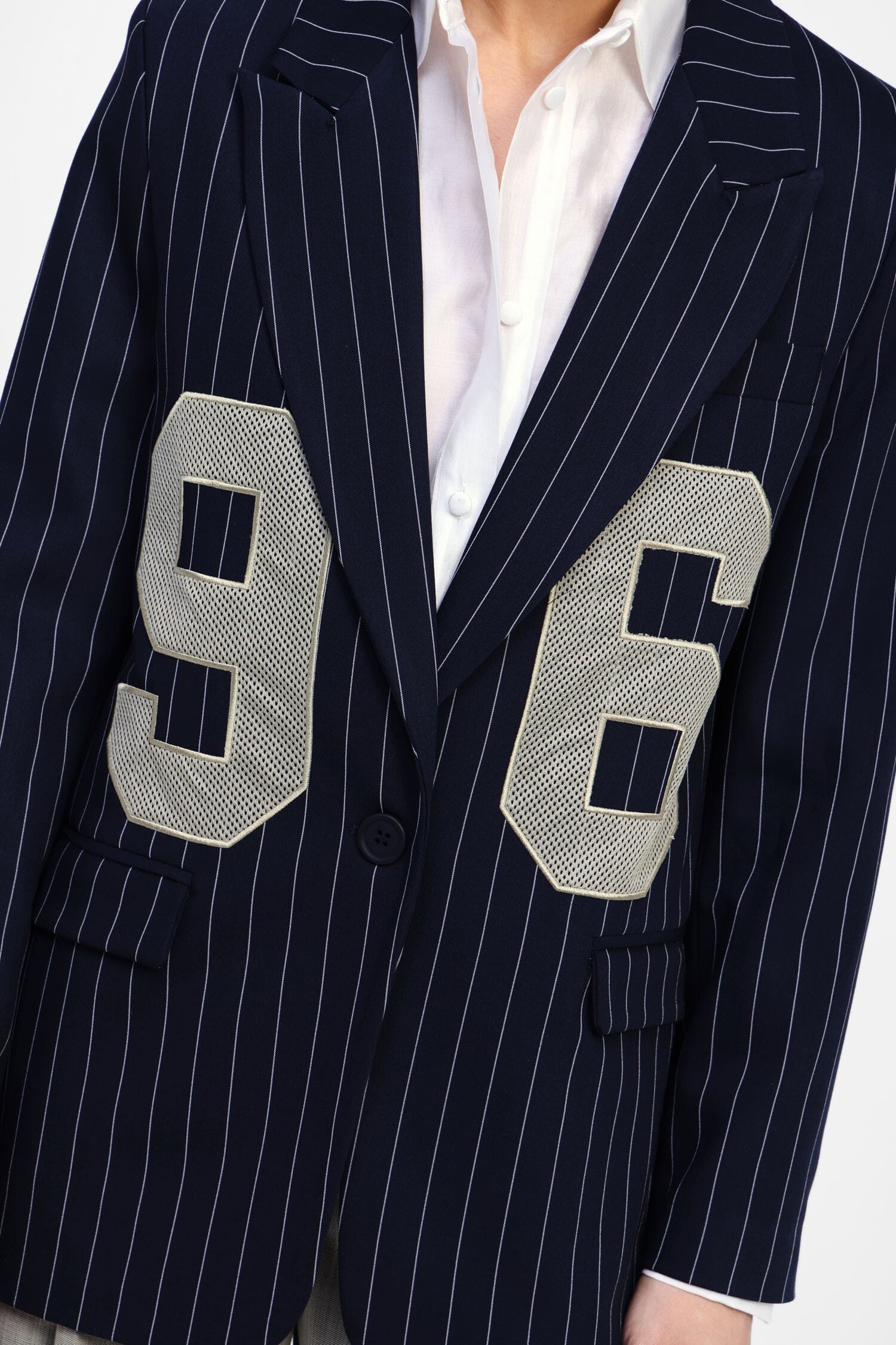 Blazer A Righe Con Numeri Dixie