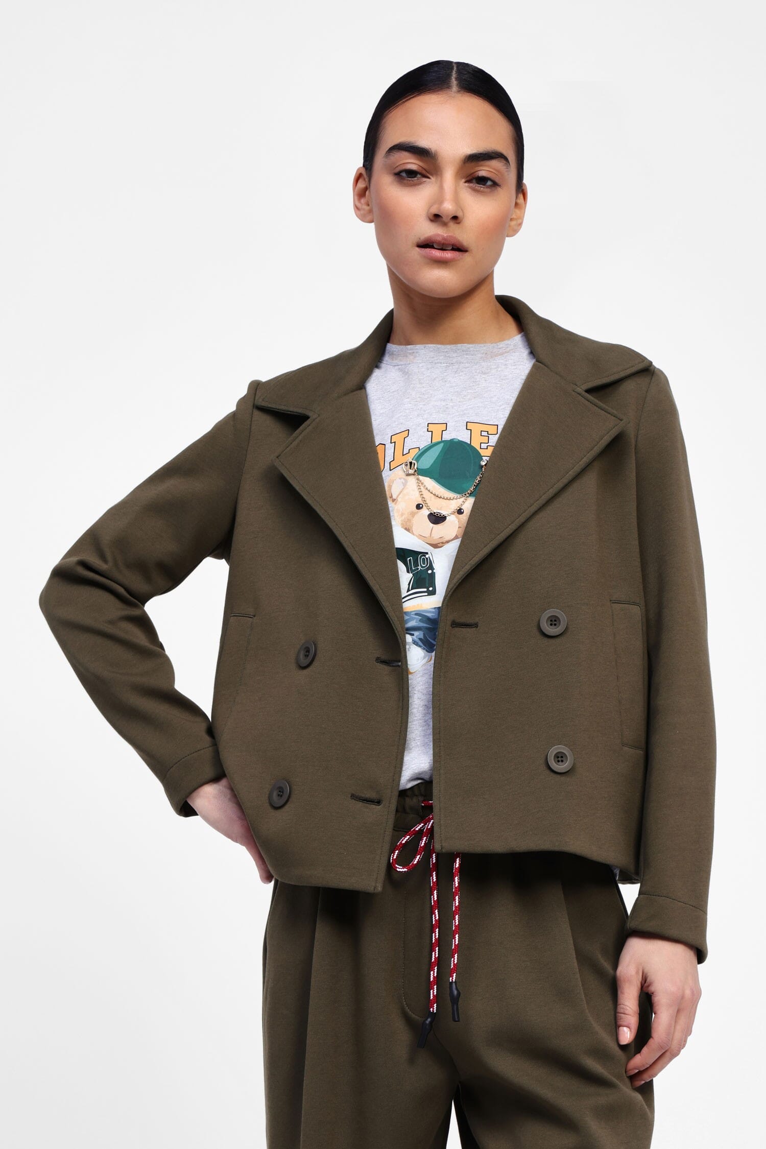 Giubbotto Doppiopetto Con Colletto Ampio Dixie