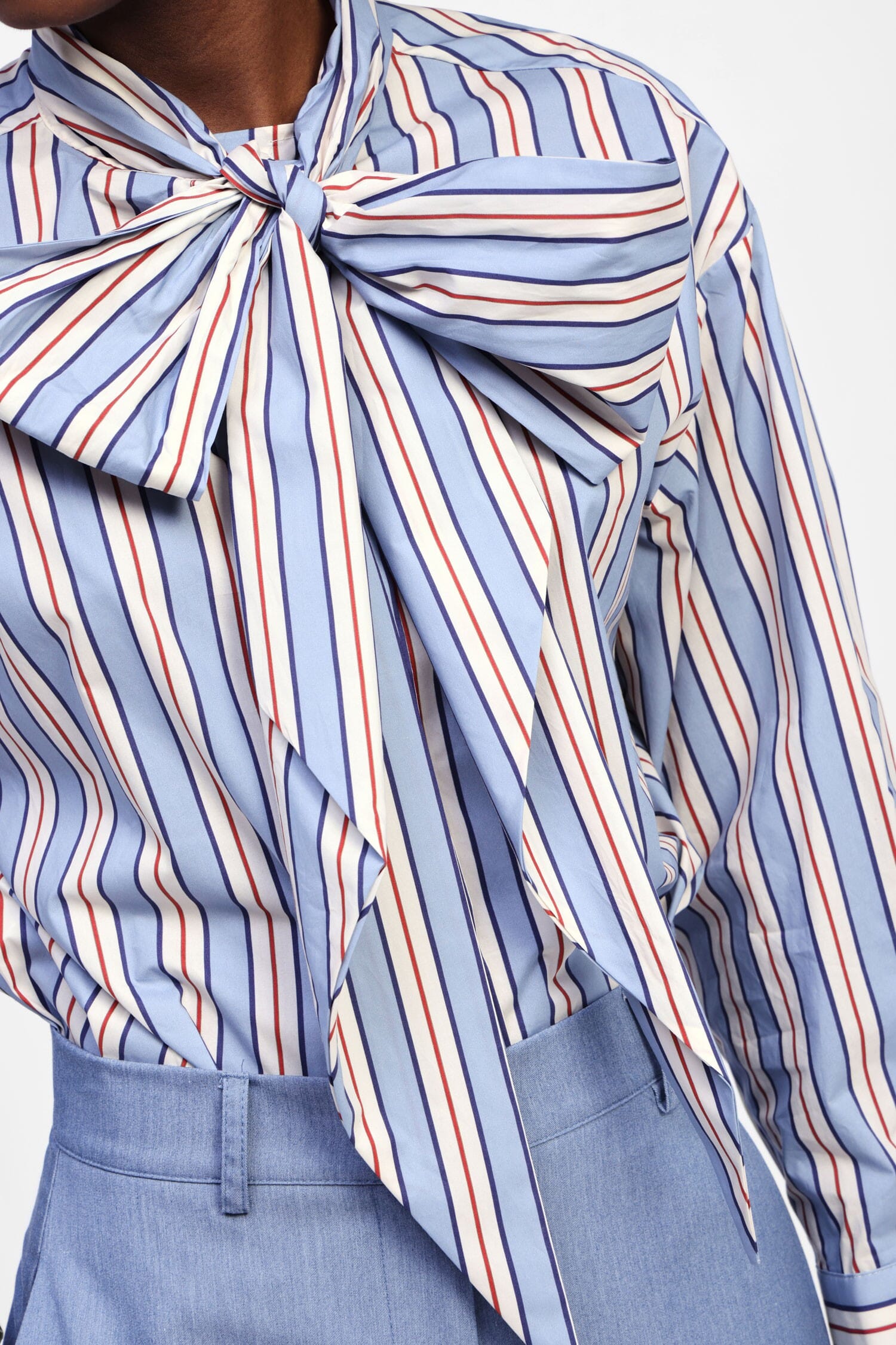 Camicia A Righe Con Fiocco Dixie