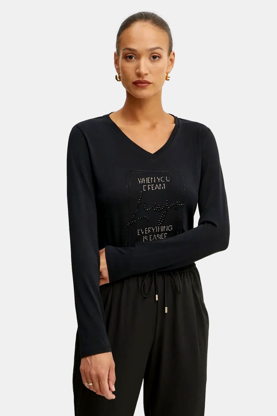 T-Shirt Con Strass Liu Jo