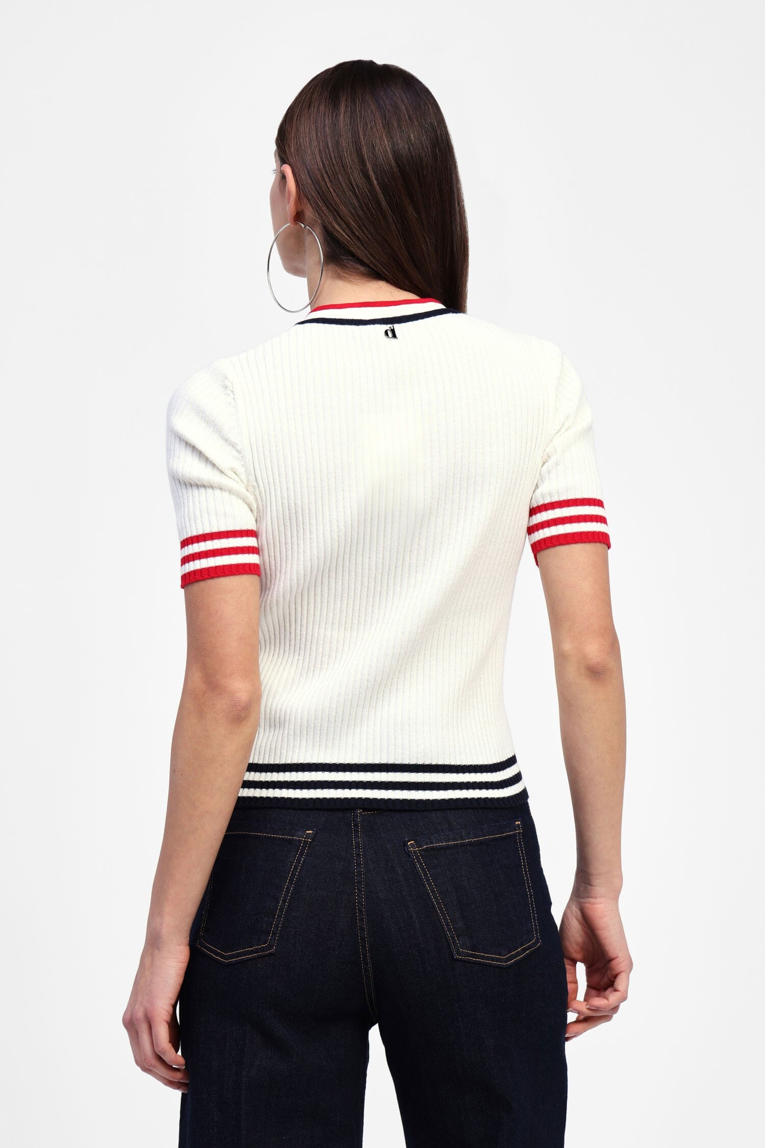 Dixie V-Neck Striped Sweater