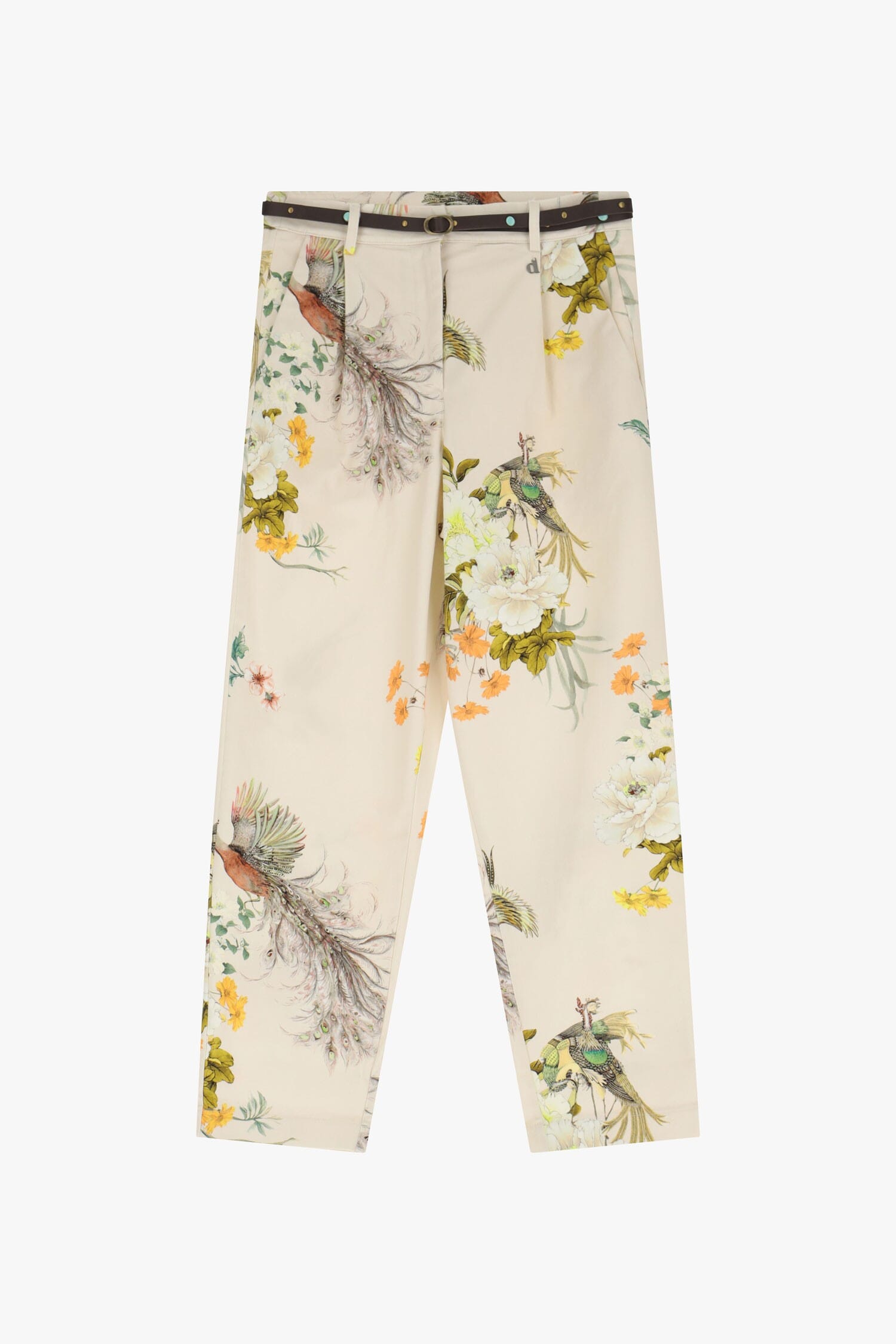 Pantaloni Chino Con Motivi Floreali Dixie