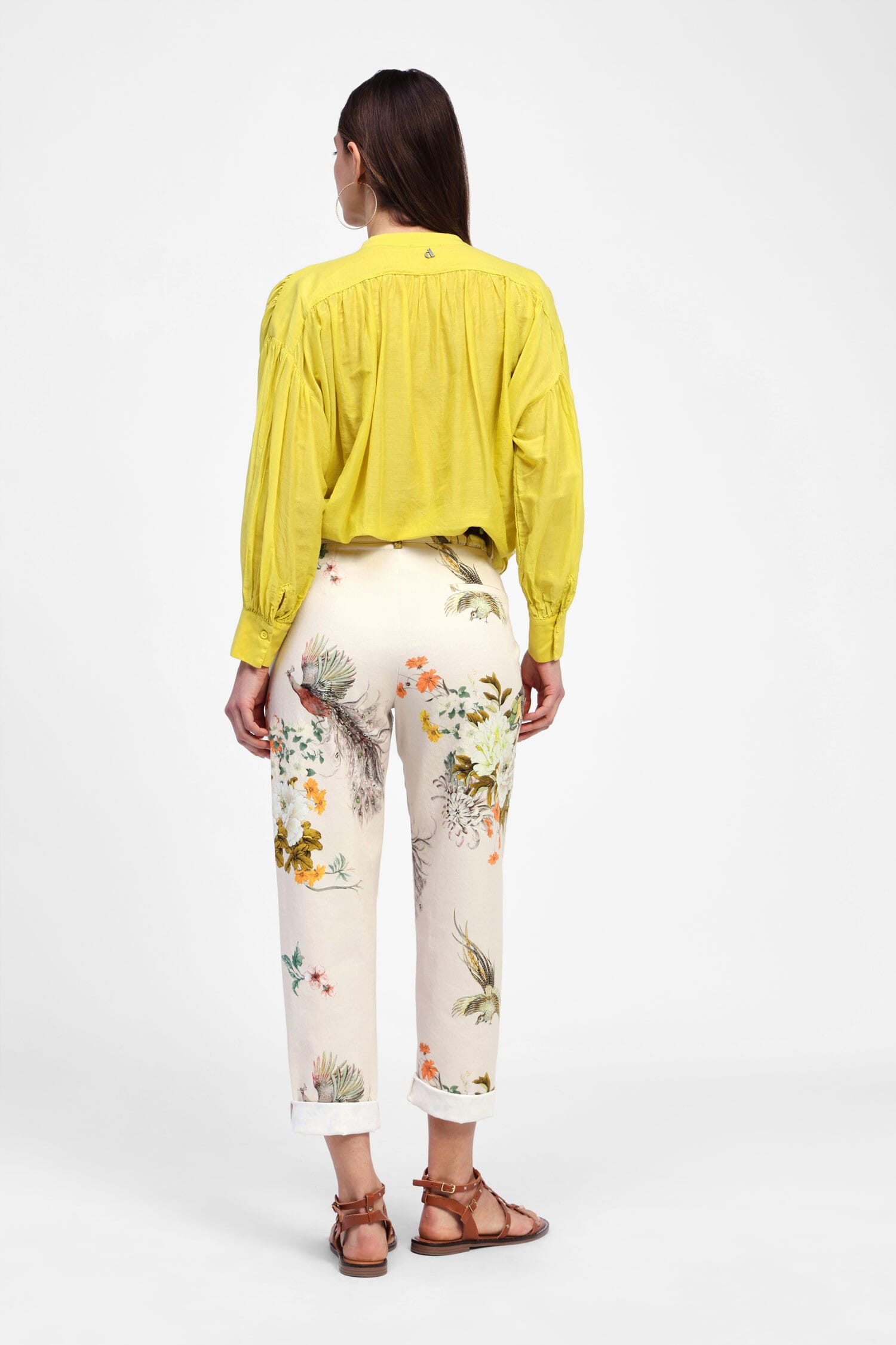 Pantaloni Chino Con Motivi Floreali Dixie