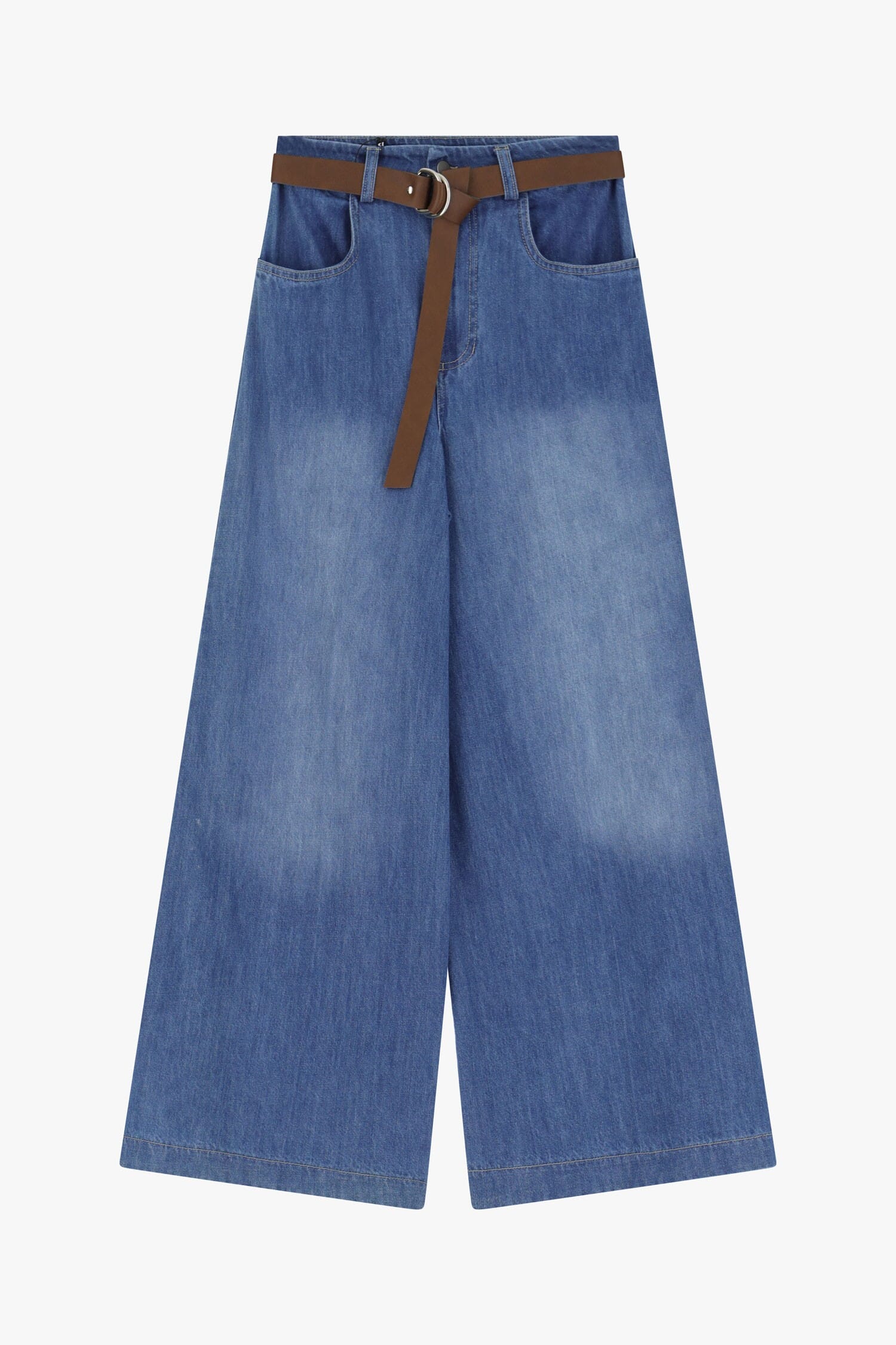 Jeans A Gamba Larga E Vita Alta Dixie